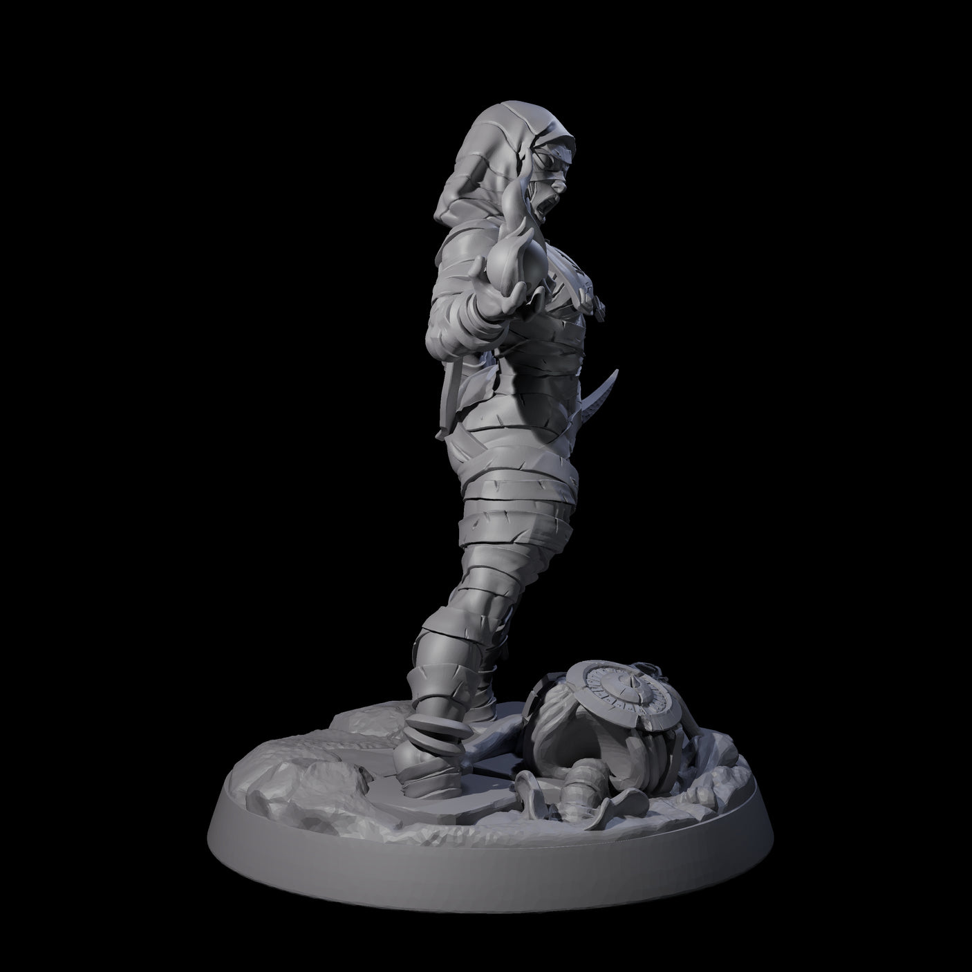 Righteous Mummy Sorcerer Miniature for Dungeons and Dragons, Pathfinder or other TTRPGs