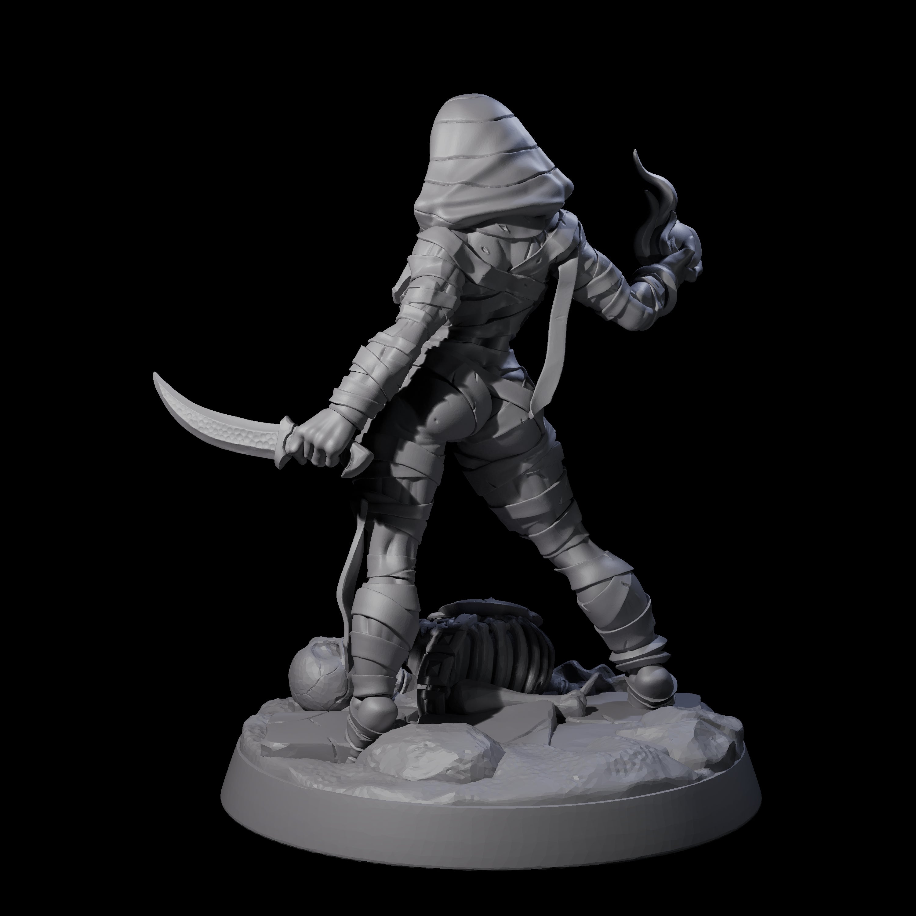 Righteous Mummy Sorcerer Miniature for Dungeons and Dragons, Pathfinder or other TTRPGs