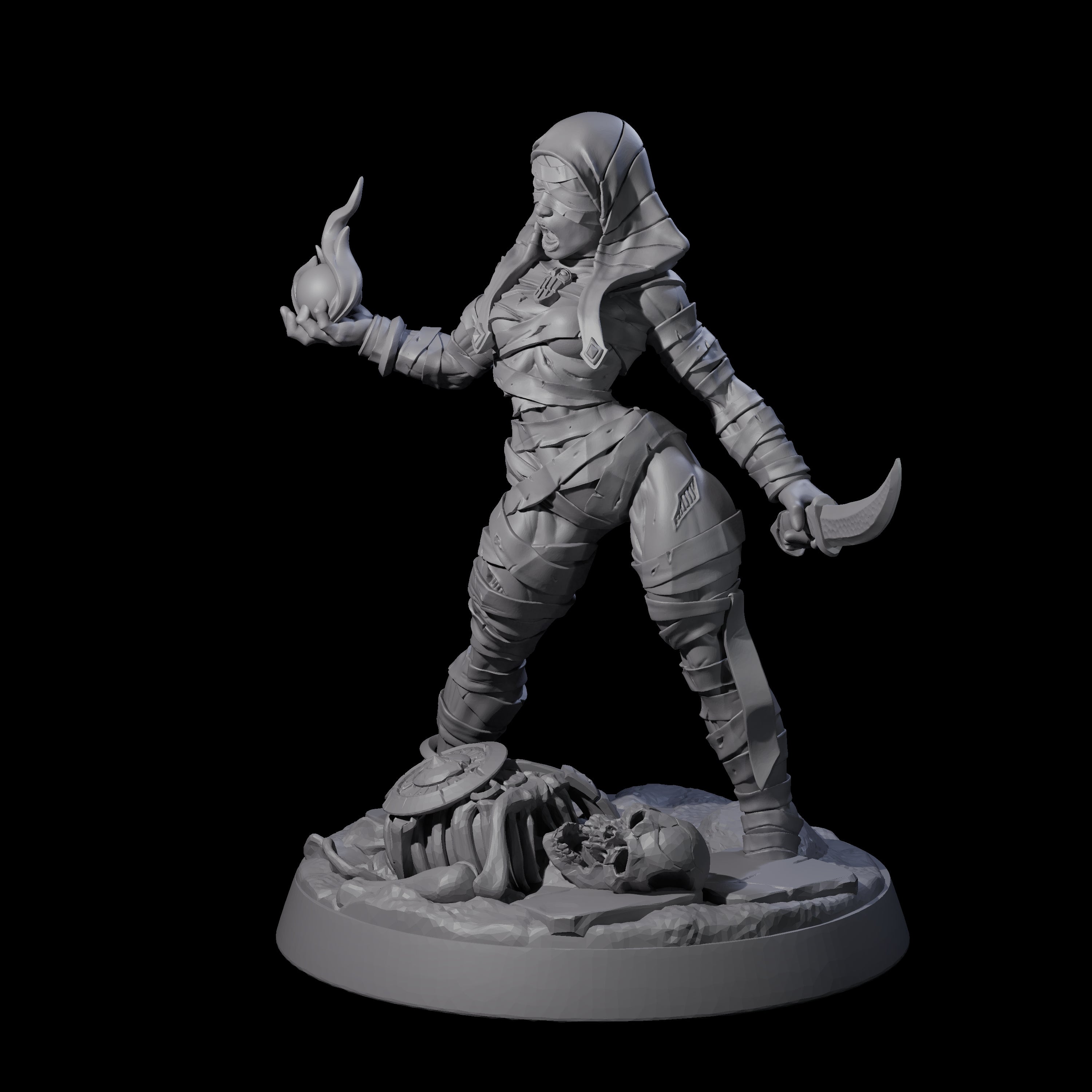 Righteous Mummy Sorcerer Miniature for Dungeons and Dragons, Pathfinder or other TTRPGs