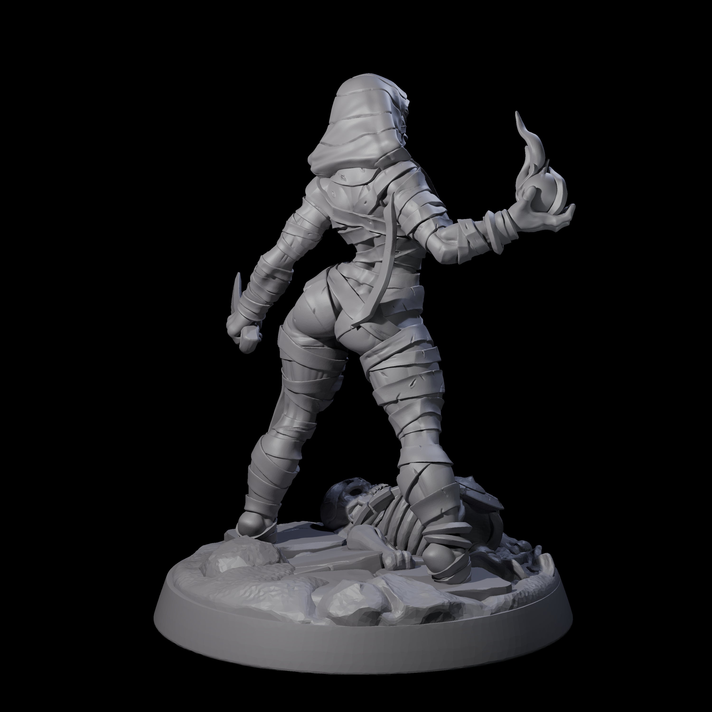 Righteous Mummy Sorcerer Miniature for Dungeons and Dragons, Pathfinder or other TTRPGs