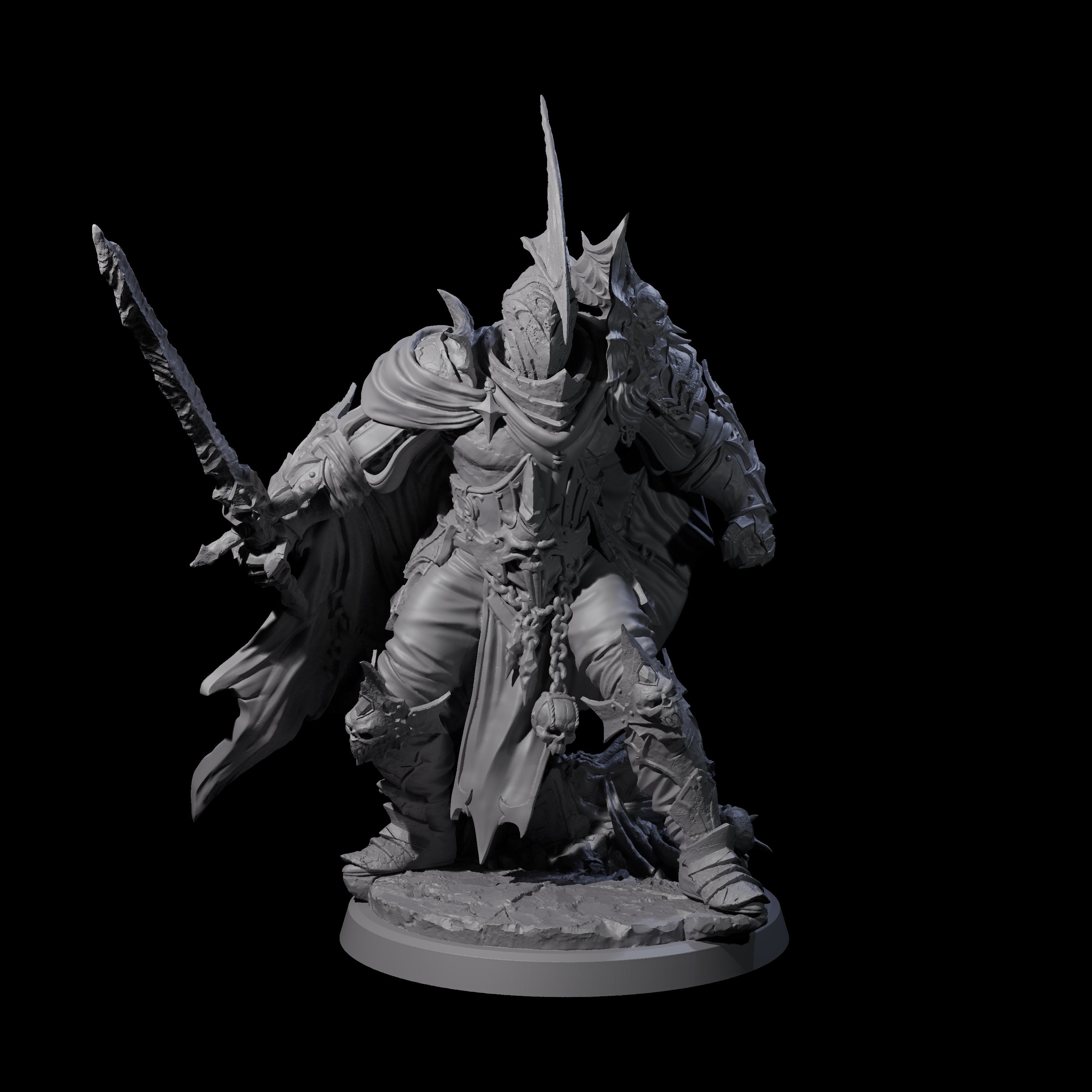 Risen Death Knight A Miniature for Dungeons and Dragons, Pathfinder or other TTRPGs