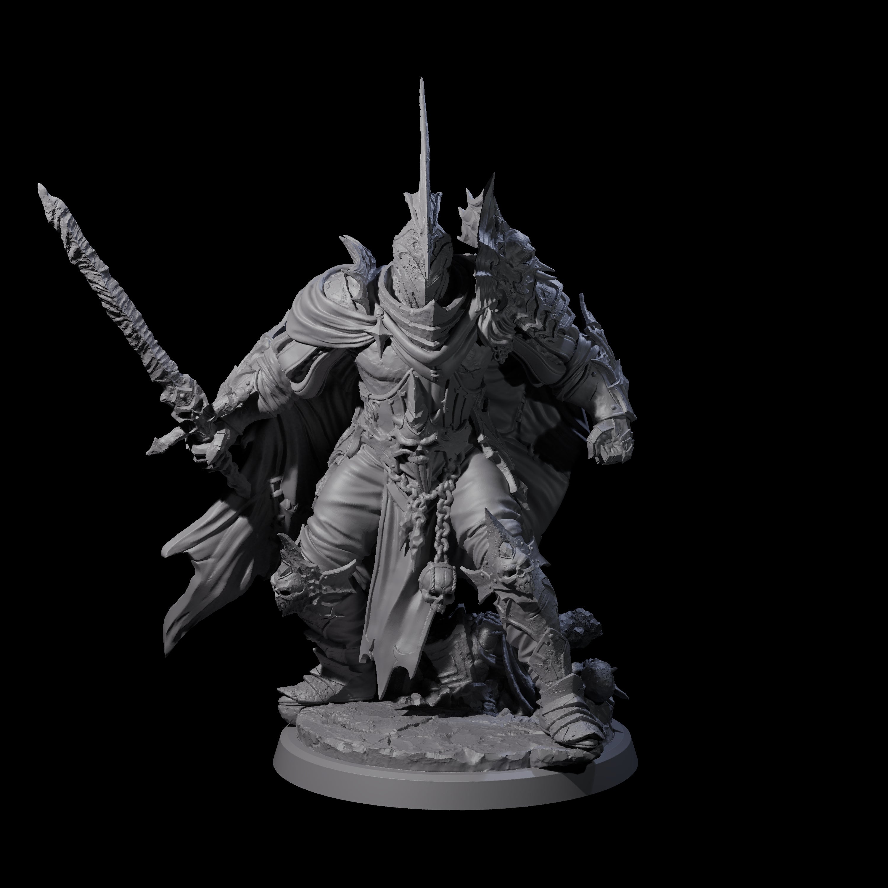 Risen Death Knight A Miniature for Dungeons and Dragons, Pathfinder or other TTRPGs