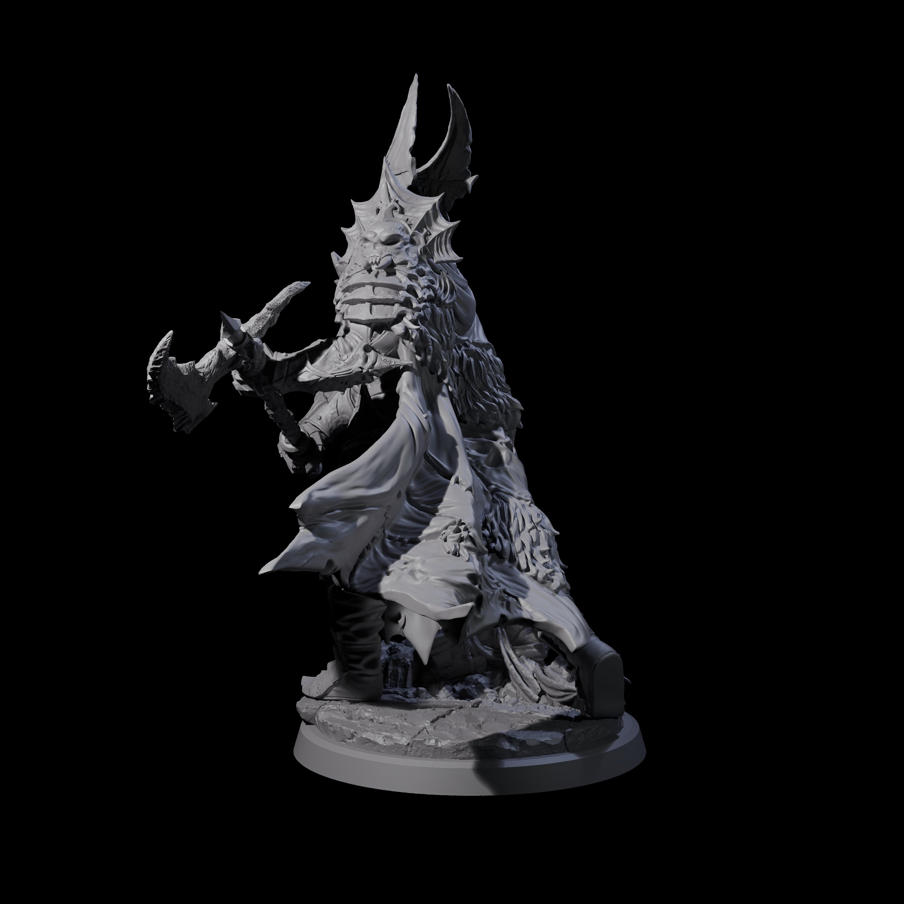 Risen Death Knight B Miniature for Dungeons and Dragons, Pathfinder or other TTRPGs