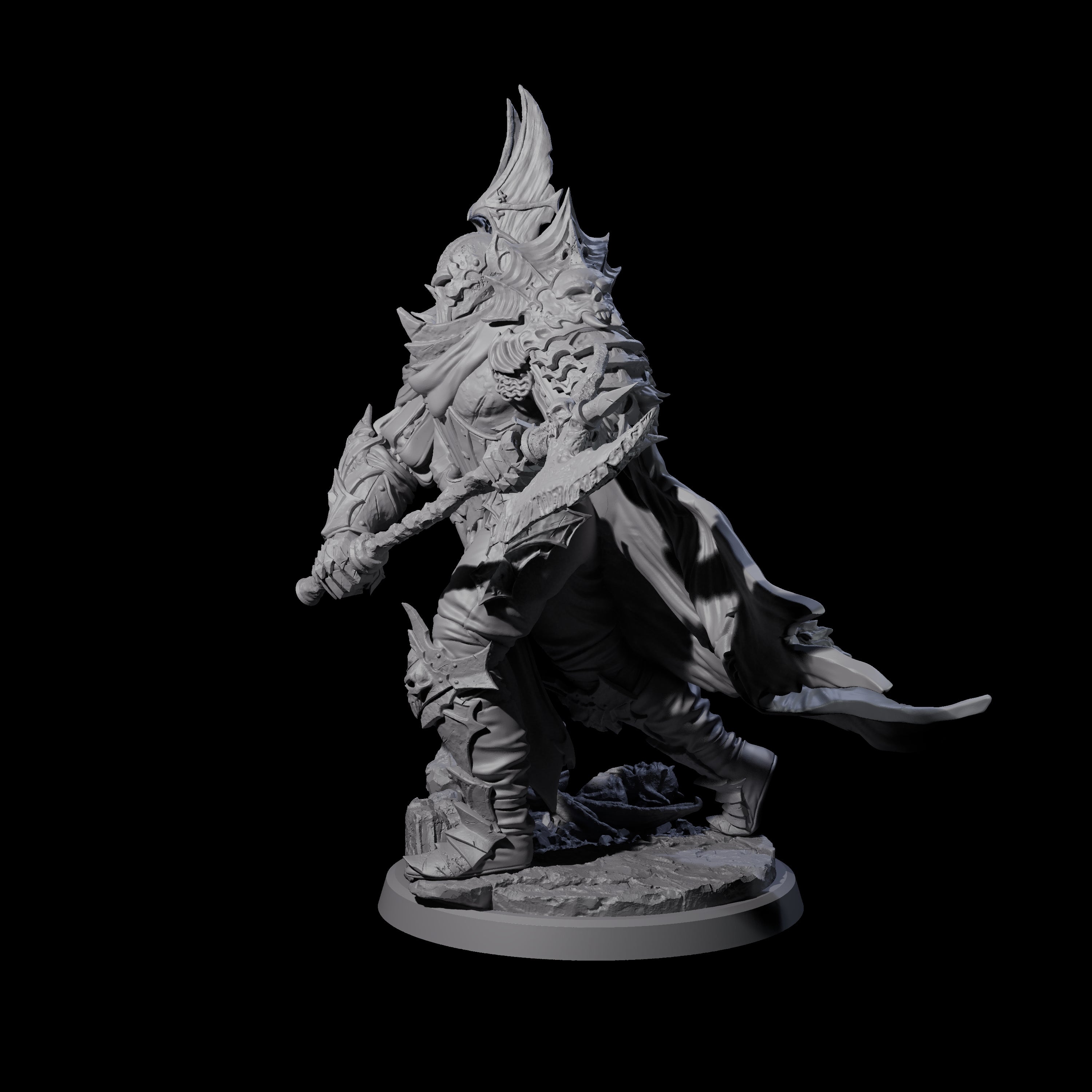 Risen Death Knight B Miniature for Dungeons and Dragons, Pathfinder or other TTRPGs