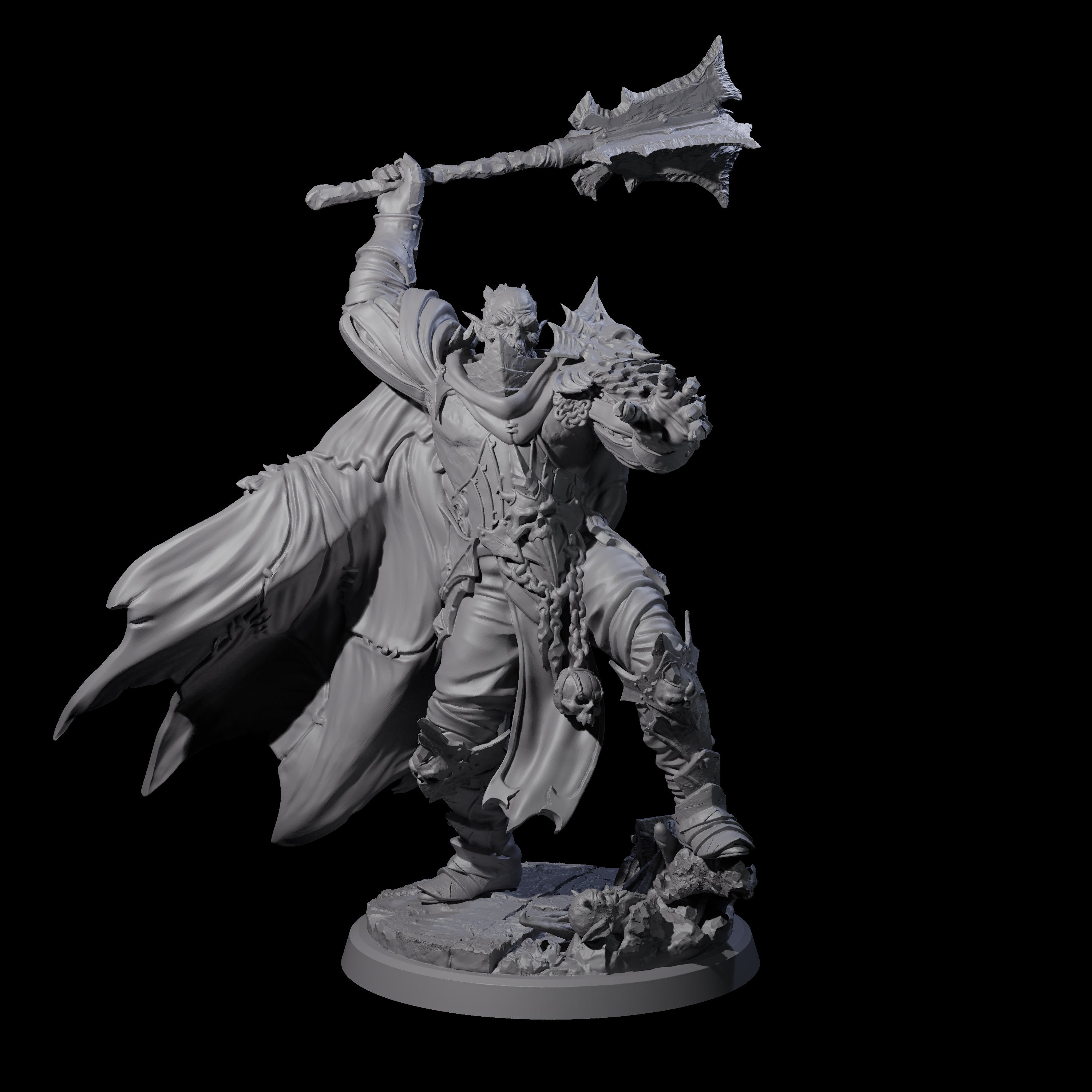 Risen Death Knight D Miniature for Dungeons and Dragons, Pathfinder or other TTRPGs