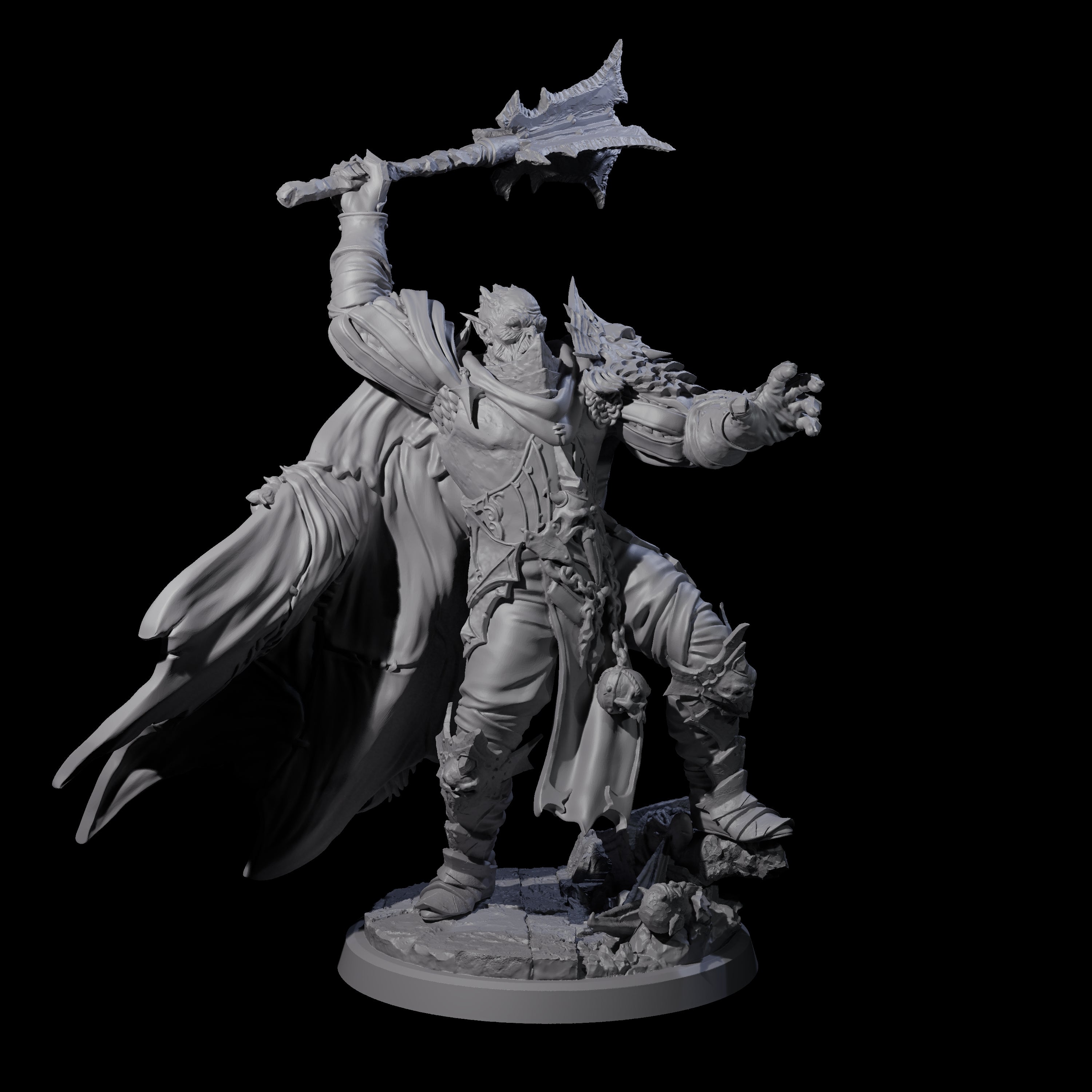 Risen Death Knight D Miniature for Dungeons and Dragons, Pathfinder or other TTRPGs