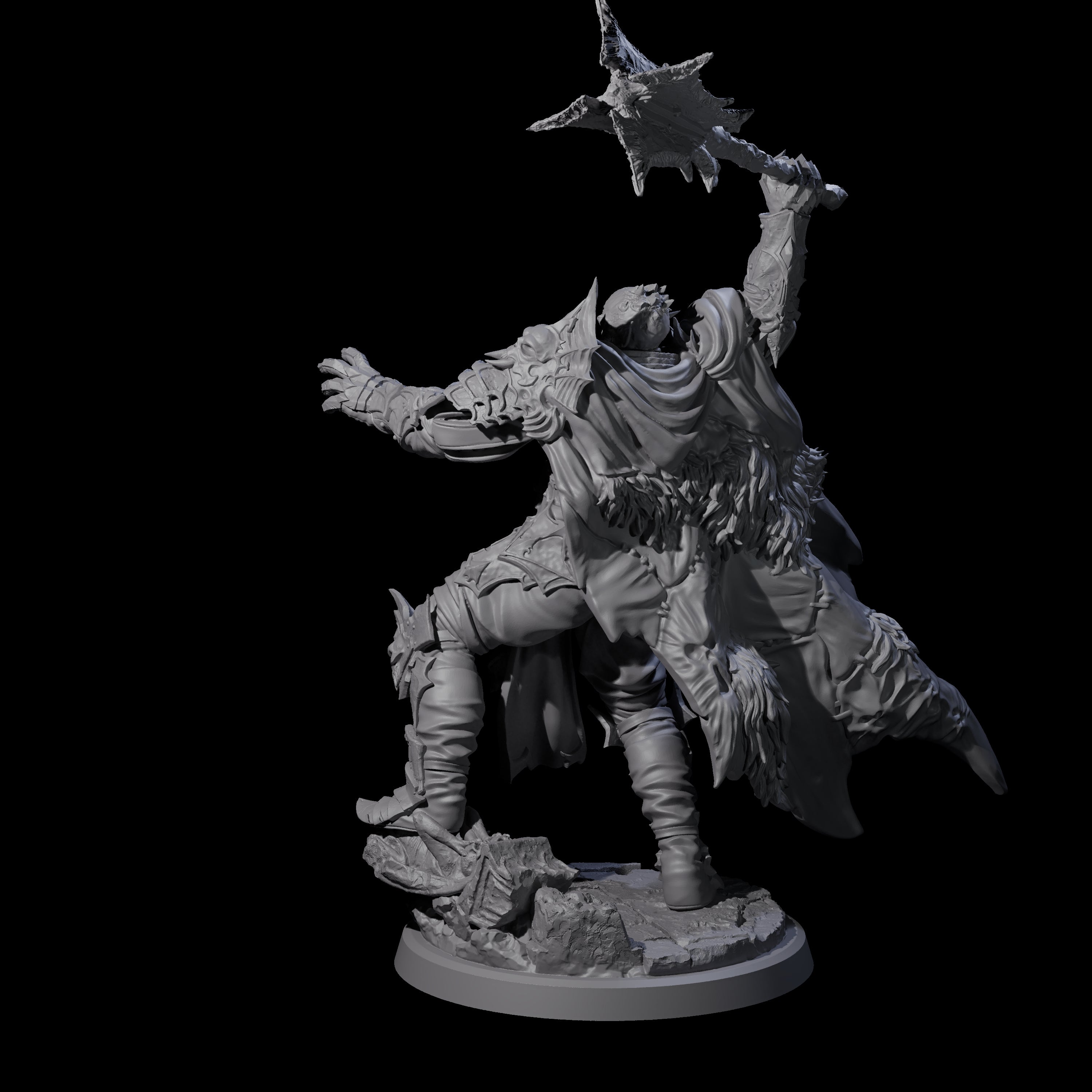 Risen Death Knight D Miniature for Dungeons and Dragons, Pathfinder or other TTRPGs