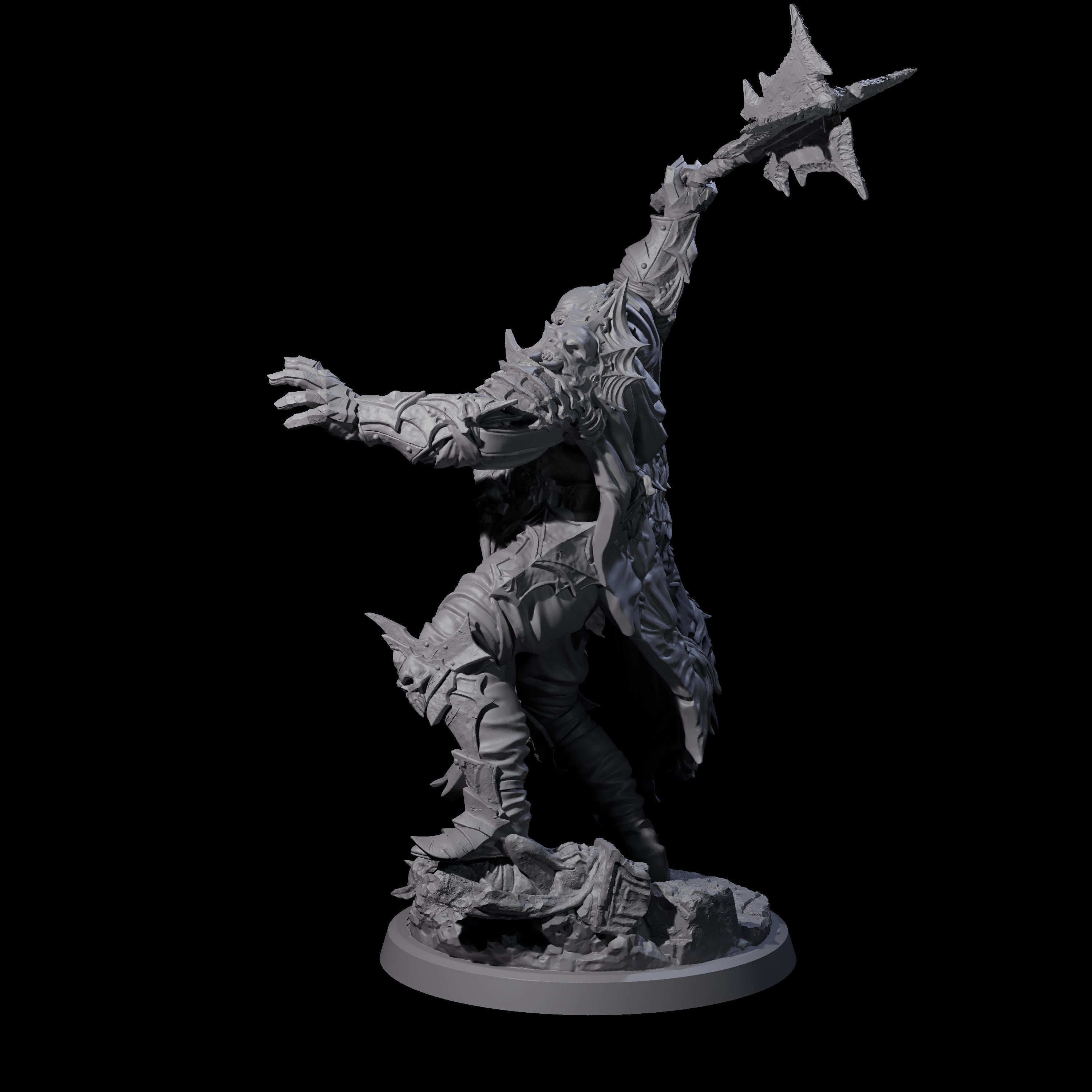 Risen Death Knight D Miniature for Dungeons and Dragons, Pathfinder or other TTRPGs