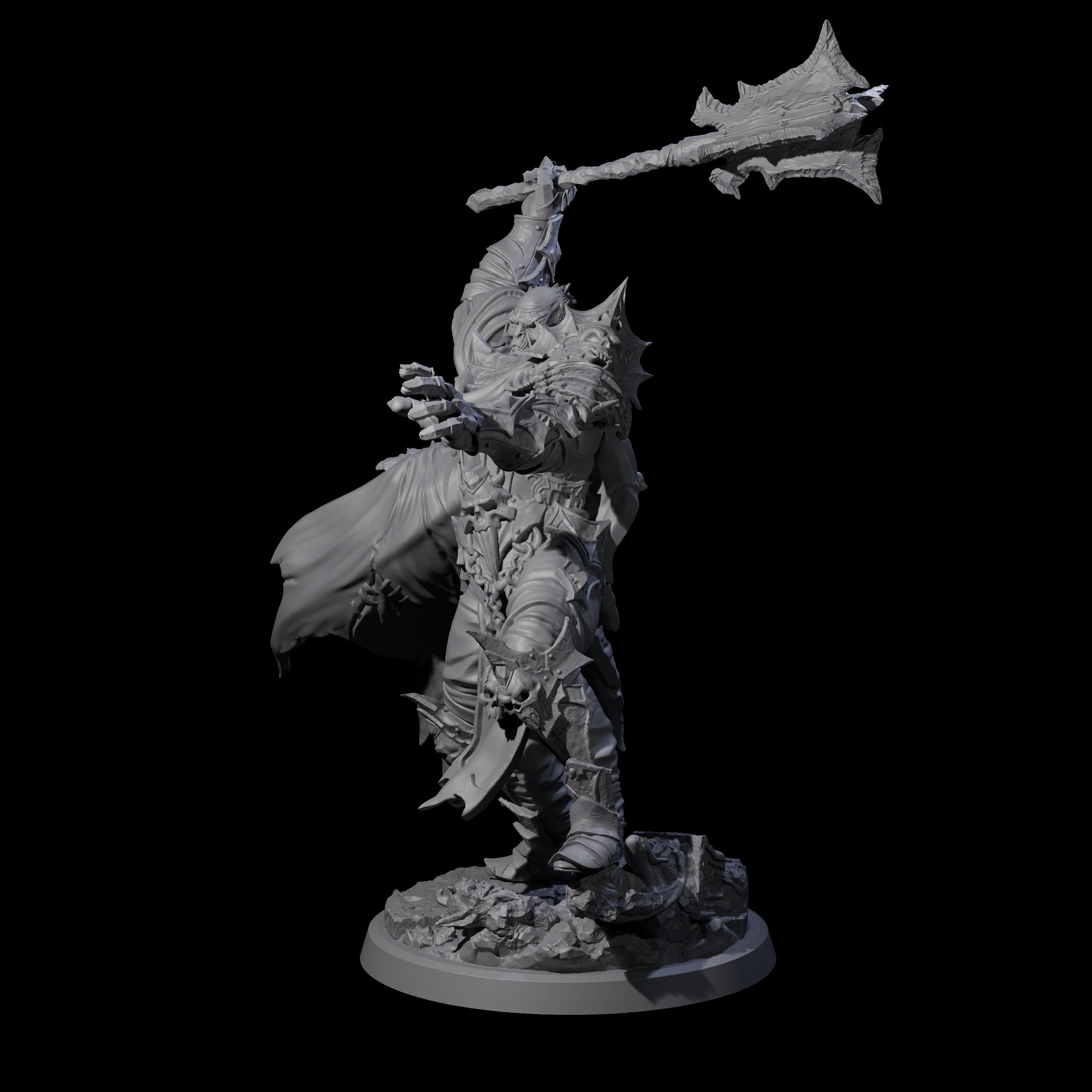 Risen Death Knight D Miniature for Dungeons and Dragons, Pathfinder or other TTRPGs