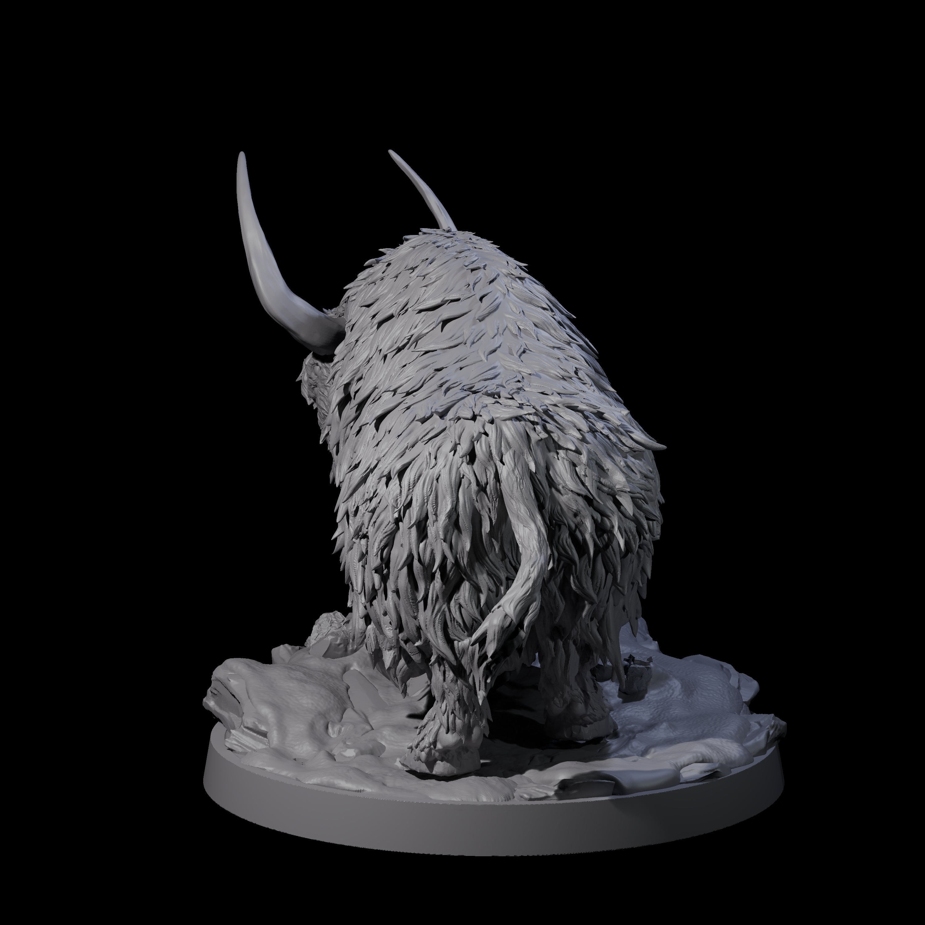 Roaming Battle Yak Miniature for Dungeons and Dragons, Pathfinder or other TTRPGs