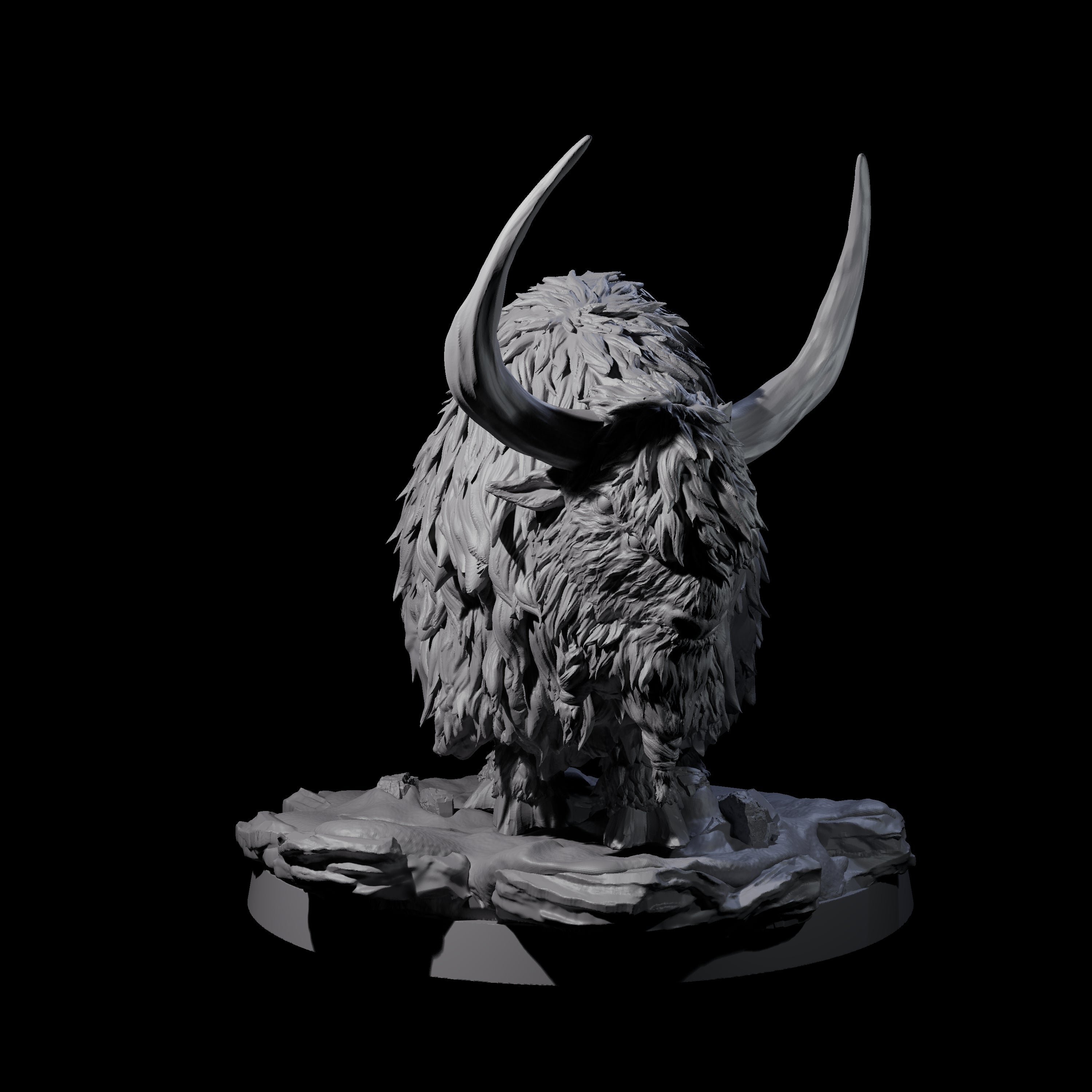 Roaming Battle Yak Miniature for Dungeons and Dragons, Pathfinder or other TTRPGs