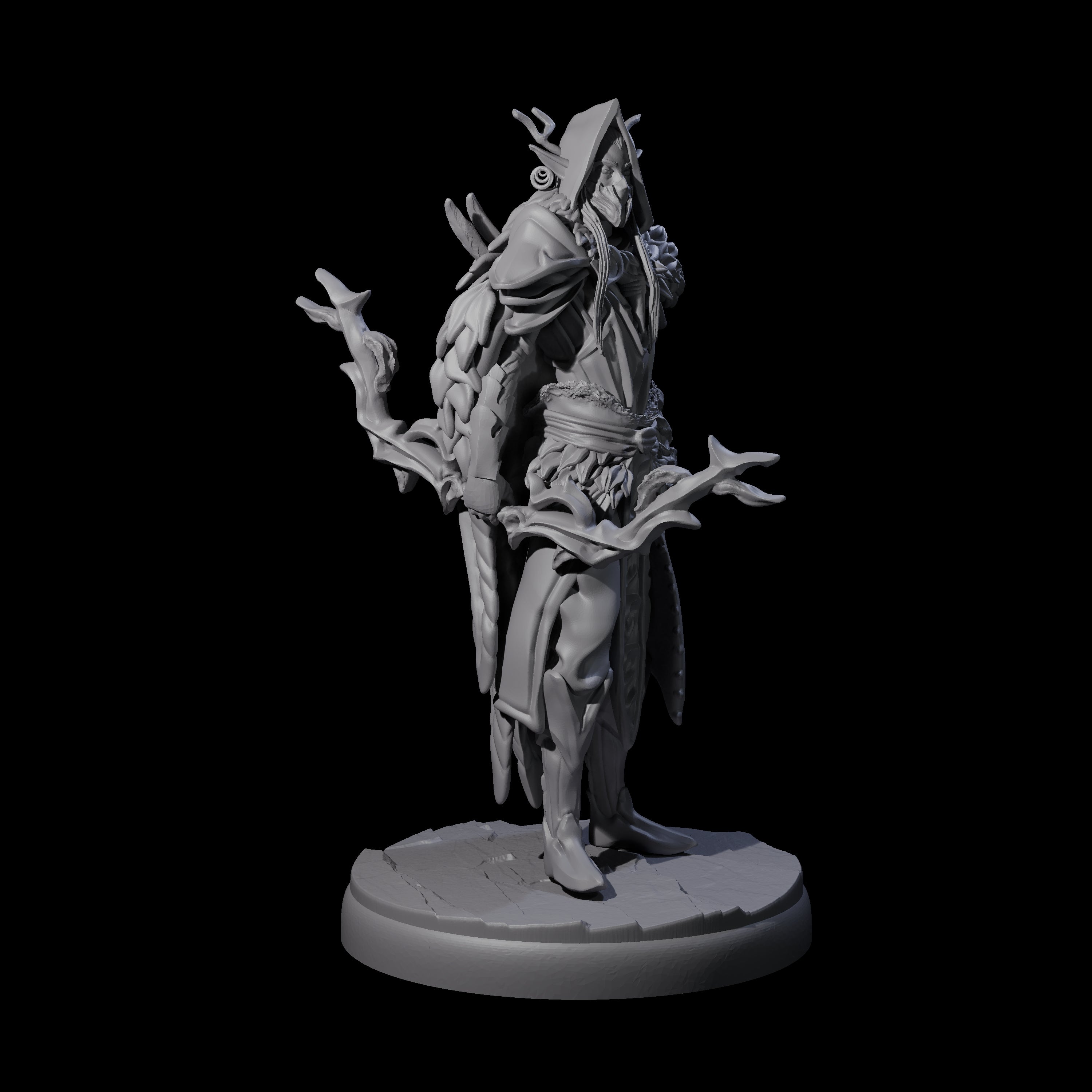 Roaming Dark Elf Ranger A Miniature for Dungeons and Dragons, Pathfinder or other TTRPGs