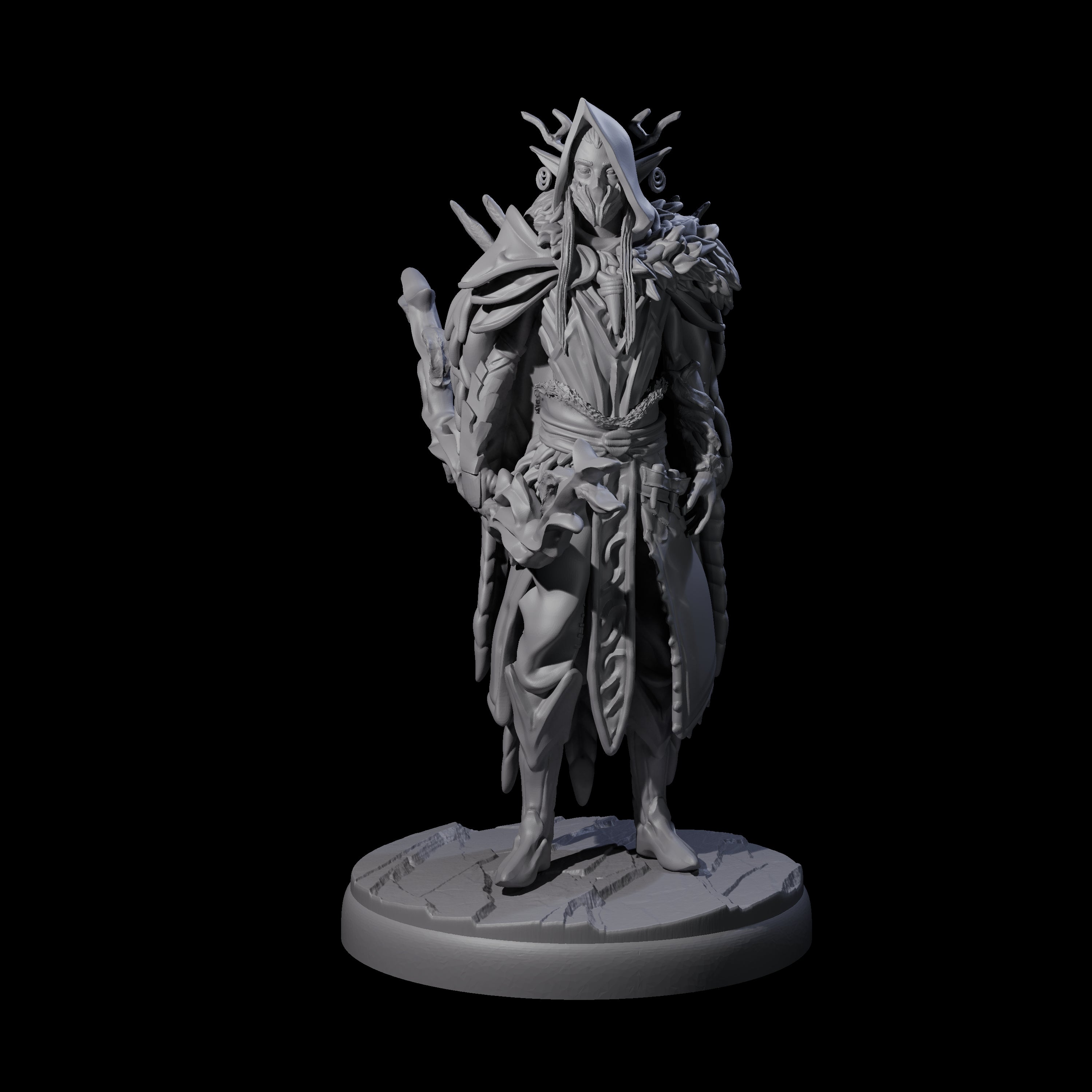 Roaming Dark Elf Ranger A Miniature for Dungeons and Dragons, Pathfinder or other TTRPGs