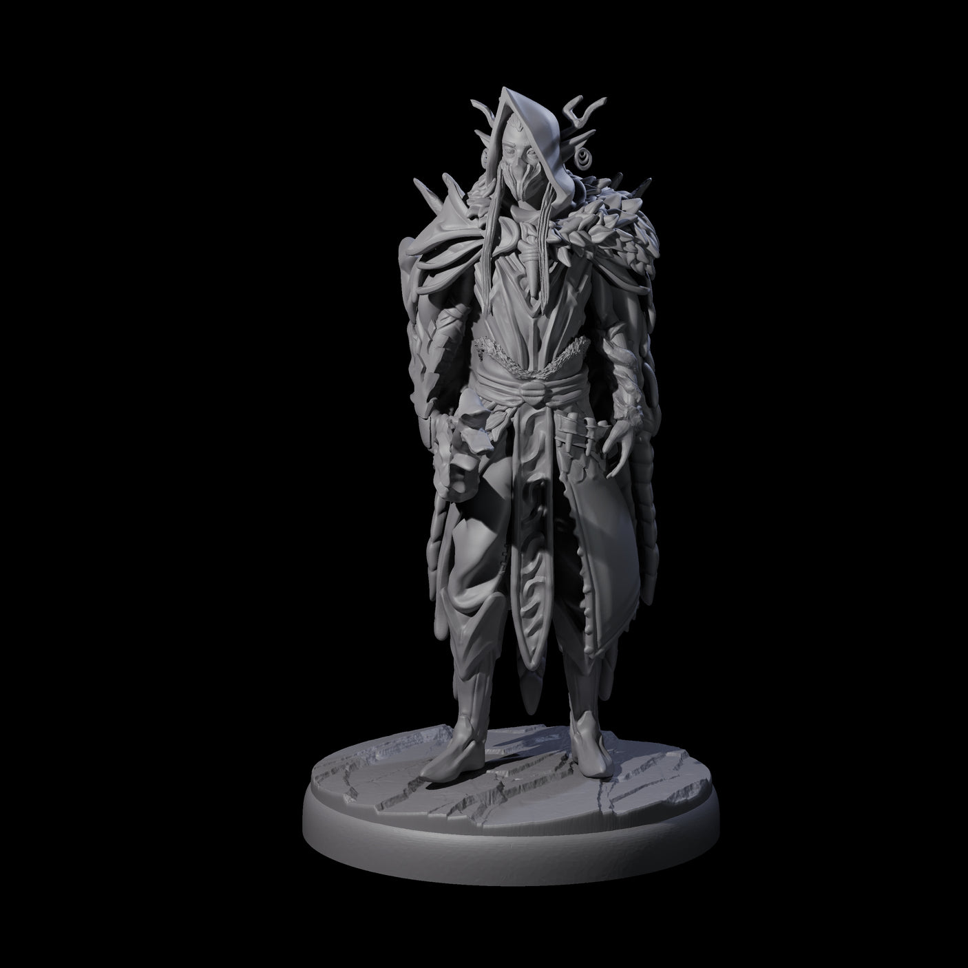 Roaming Dark Elf Ranger A Miniature for Dungeons and Dragons, Pathfinder or other TTRPGs