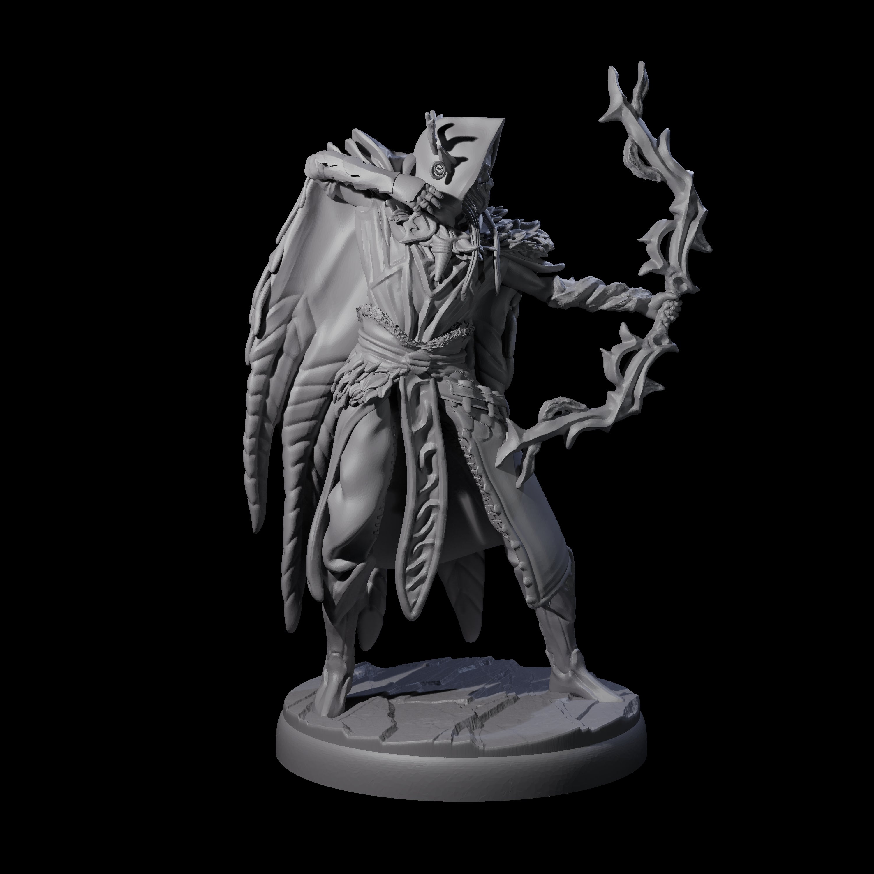 Roaming Dark Elf Ranger B Miniature for Dungeons and Dragons, Pathfinder or other TTRPGs