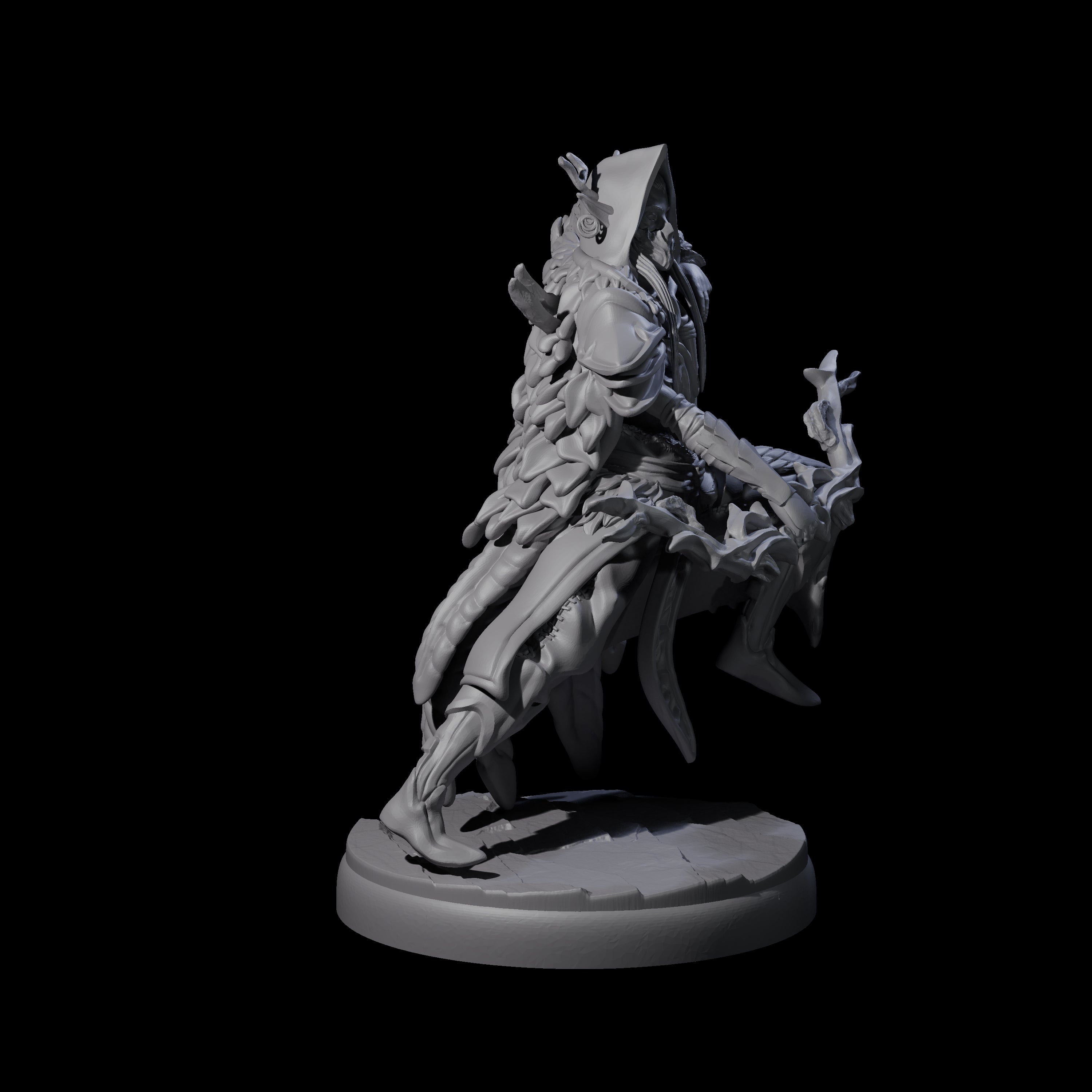 Roaming Dark Elf Ranger C Miniature for Dungeons and Dragons, Pathfinder or other TTRPGs