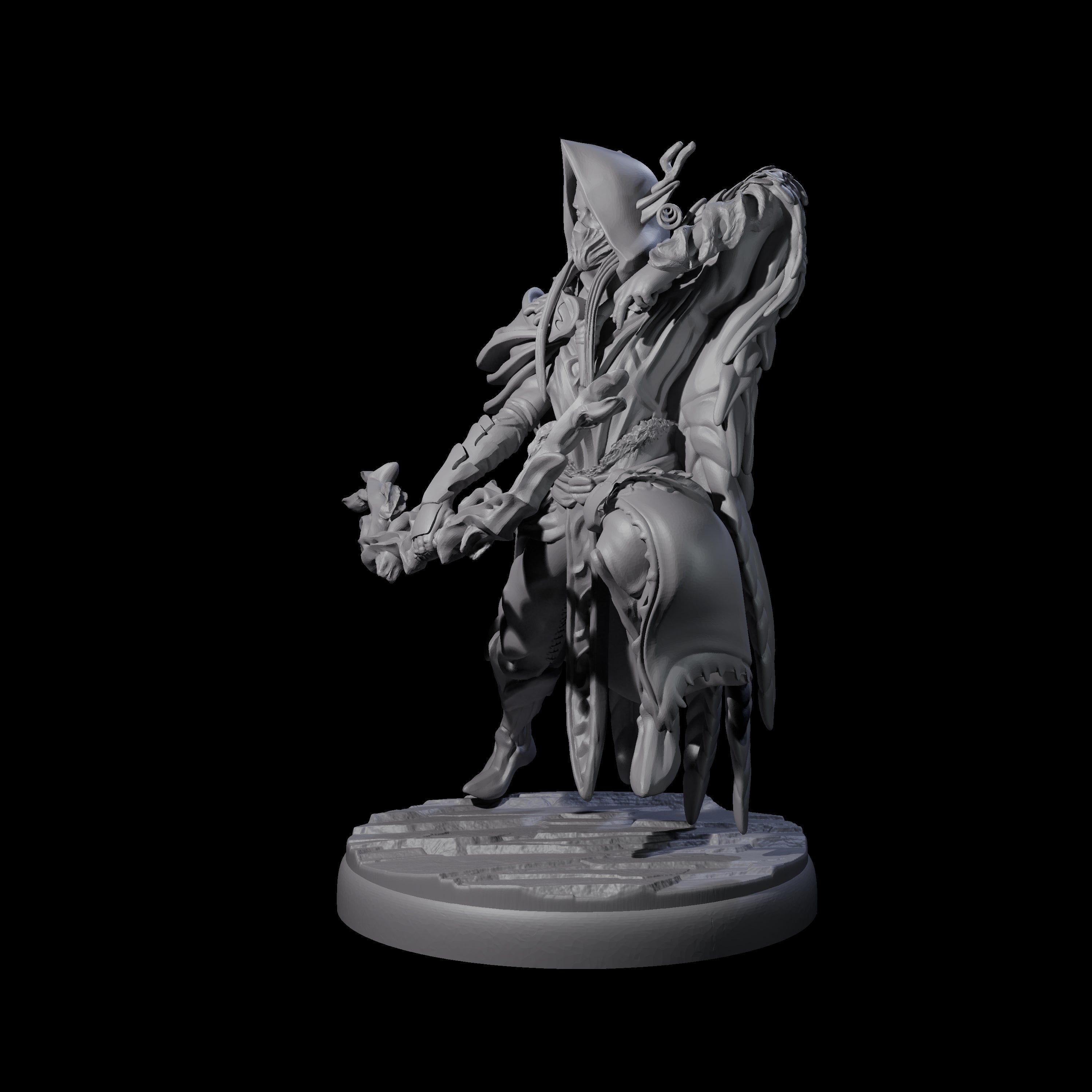 Roaming Dark Elf Ranger C Miniature for Dungeons and Dragons, Pathfinder or other TTRPGs