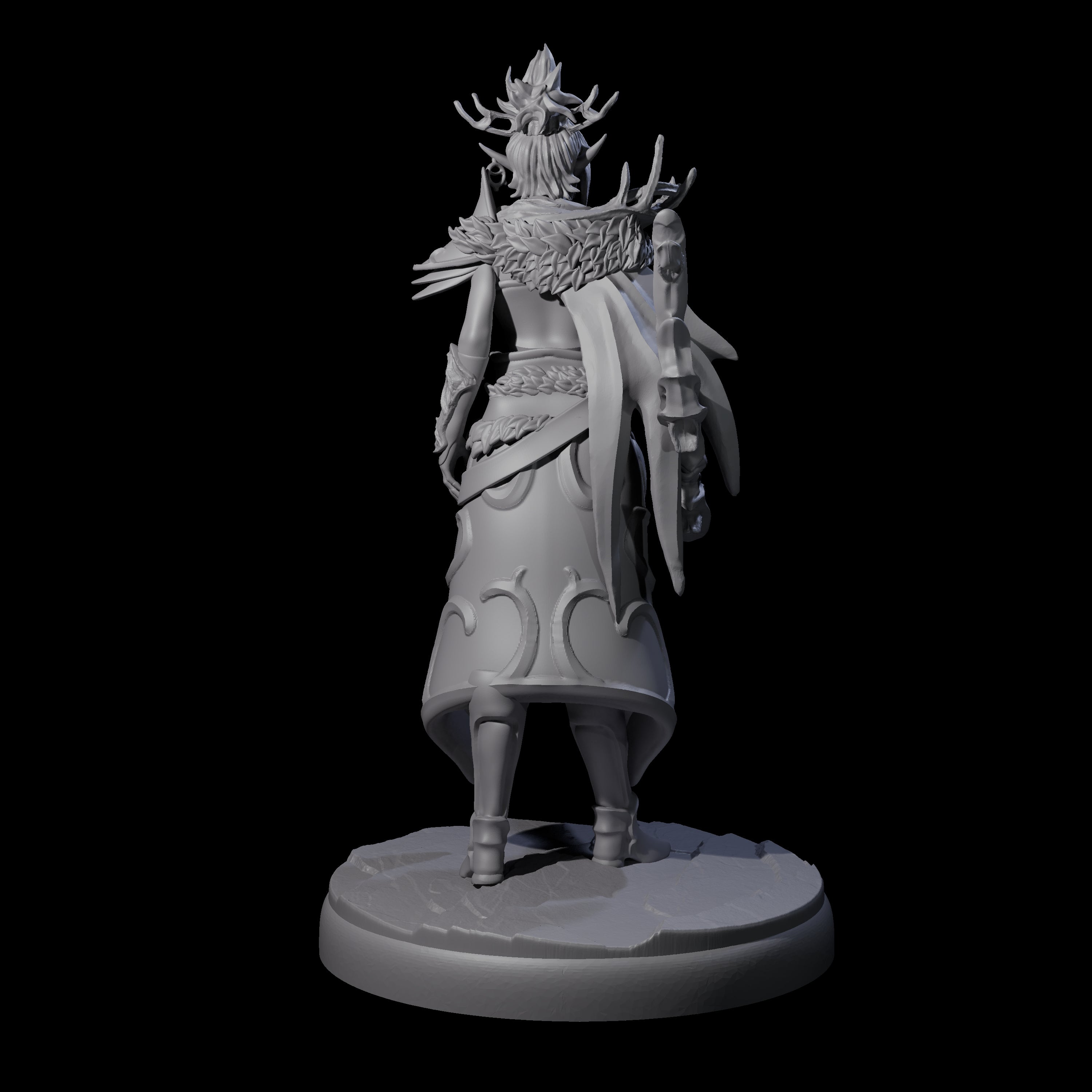 Roaming Dark Elf Ranger D Miniature for Dungeons and Dragons, Pathfinder or other TTRPGs