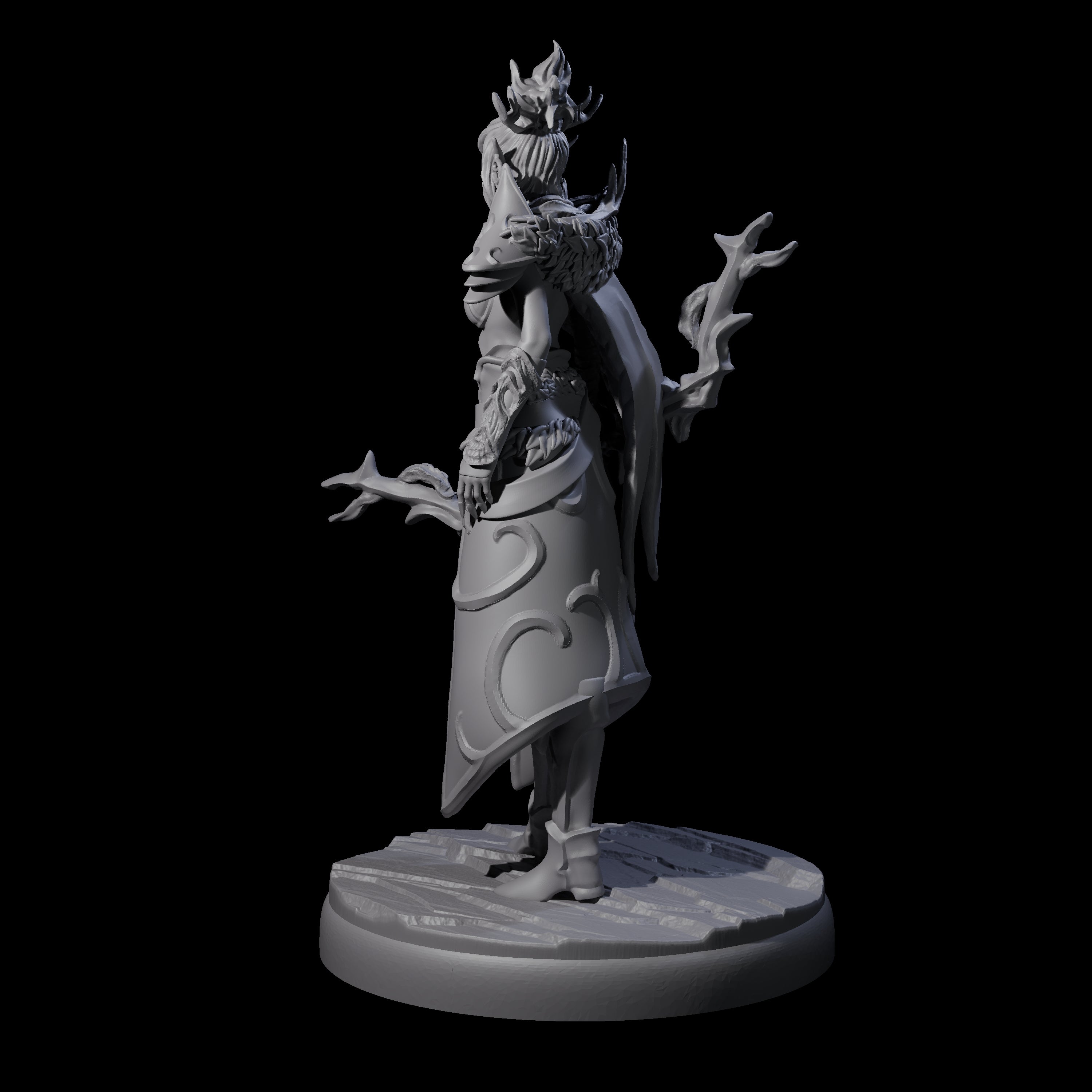 Roaming Dark Elf Ranger D Miniature for Dungeons and Dragons, Pathfinder or other TTRPGs