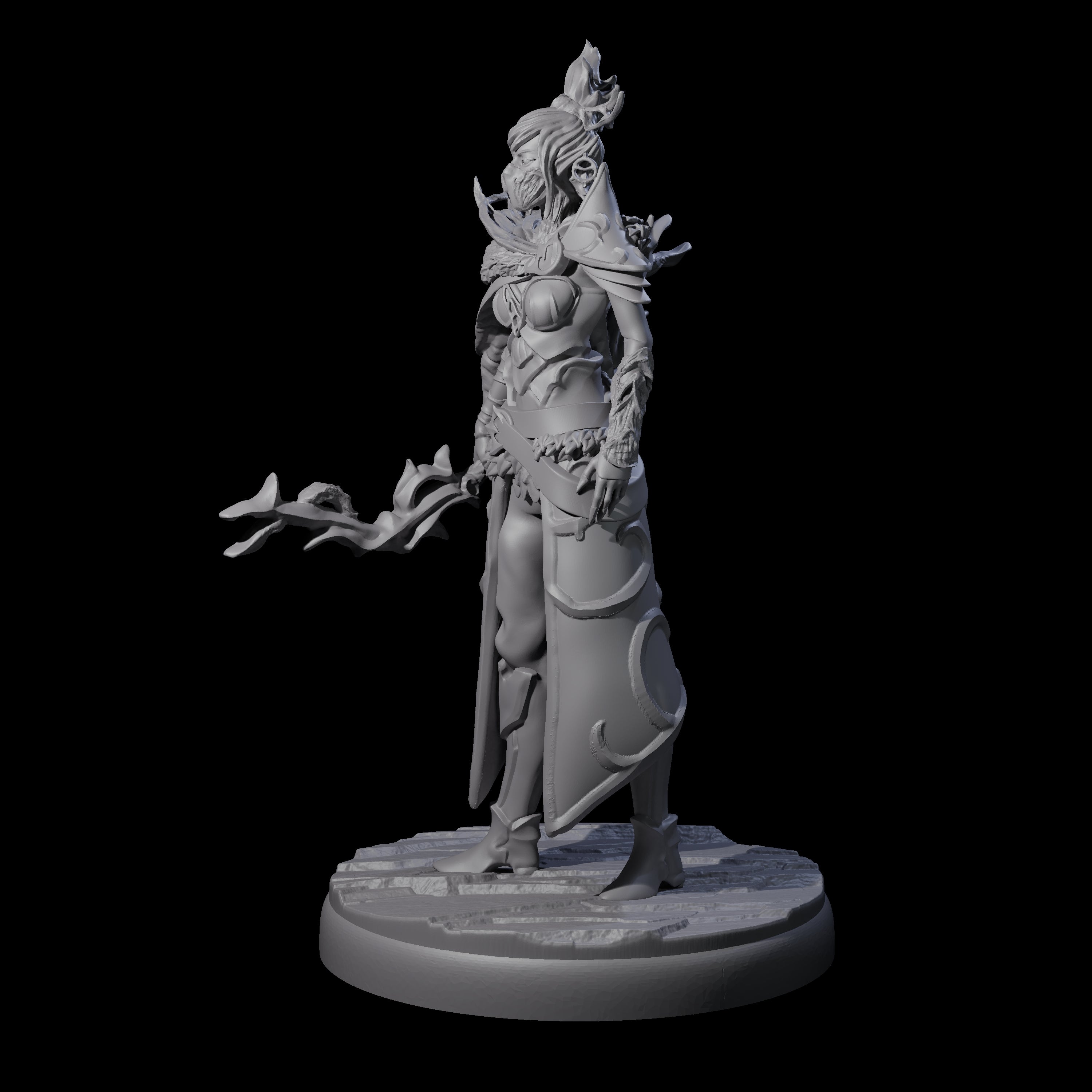 Roaming Dark Elf Ranger D Miniature for Dungeons and Dragons, Pathfinder or other TTRPGs