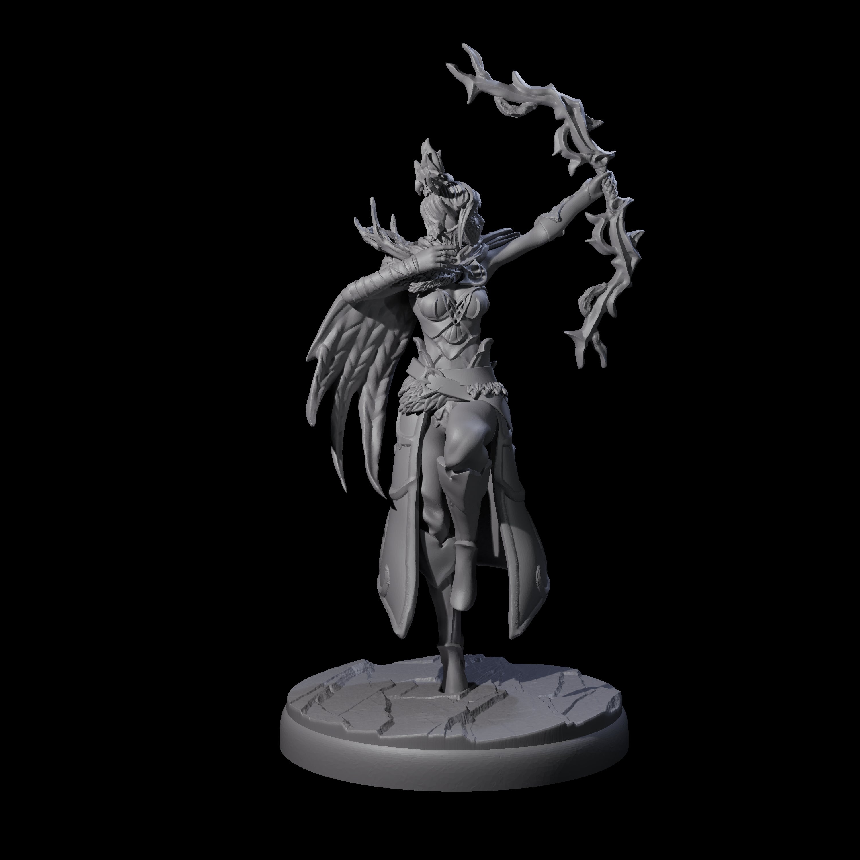 Roaming Dark Elf Ranger E Miniature for Dungeons and Dragons, Pathfinder or other TTRPGs