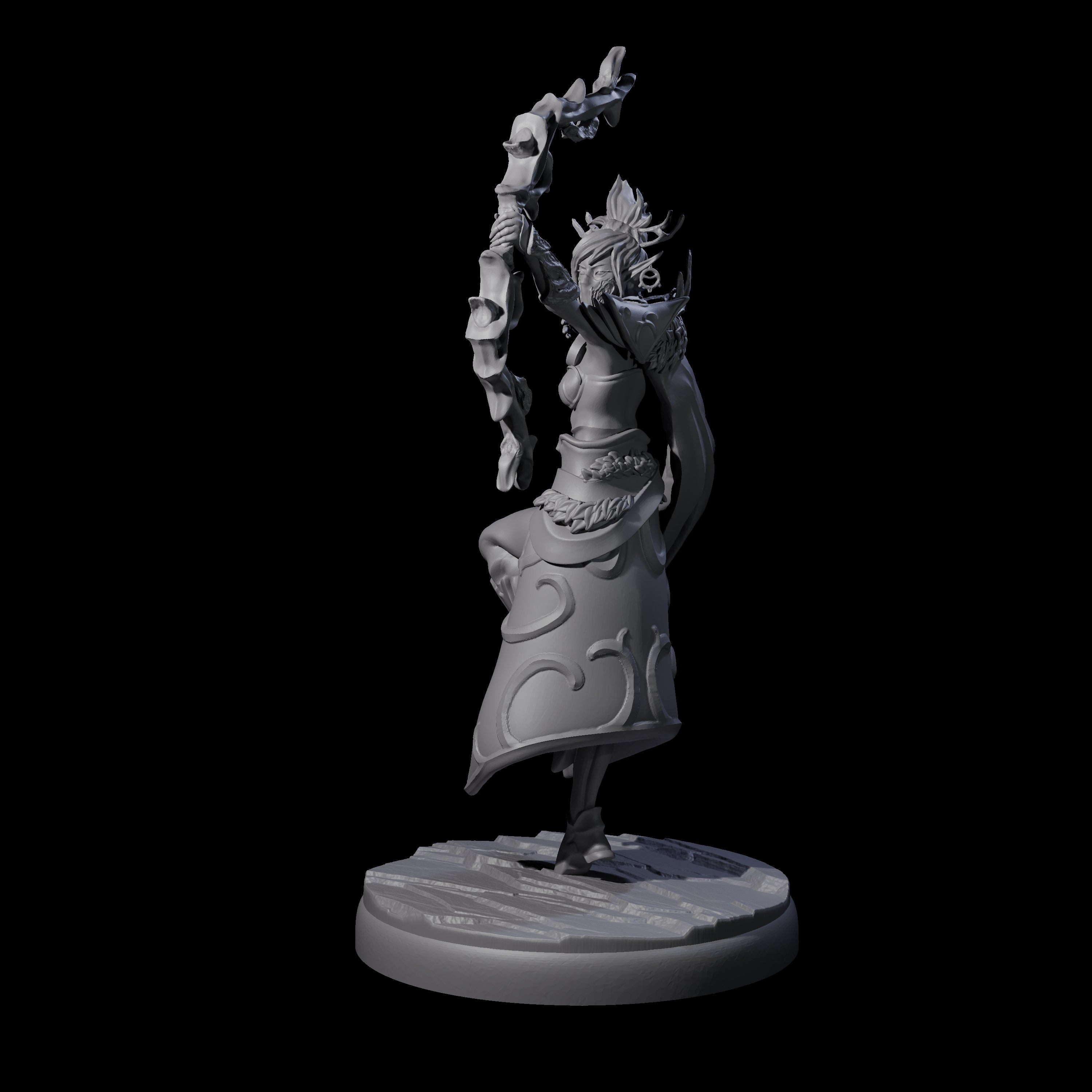 Roaming Dark Elf Ranger E Miniature for Dungeons and Dragons, Pathfinder or other TTRPGs