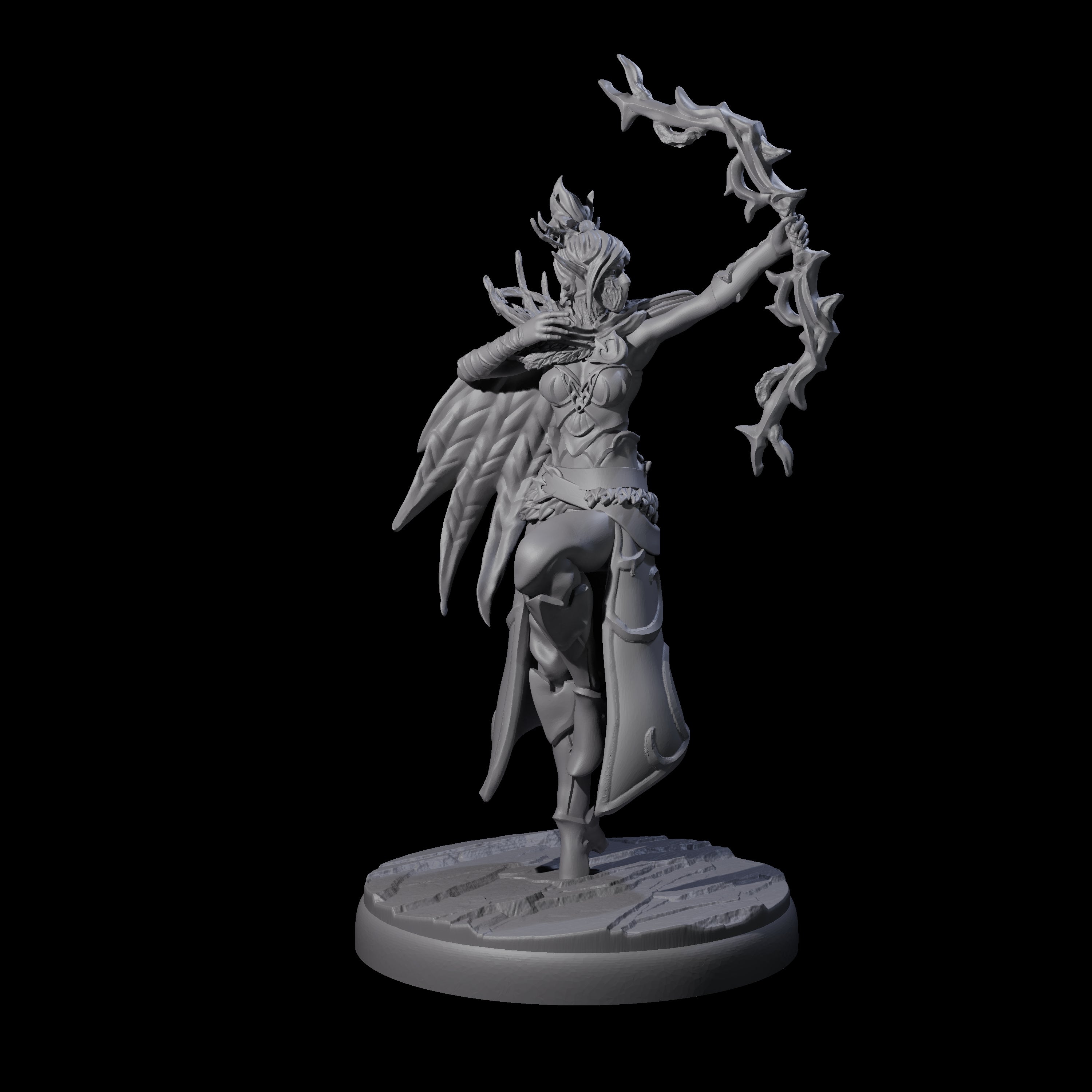 Roaming Dark Elf Ranger E Miniature for Dungeons and Dragons, Pathfinder or other TTRPGs