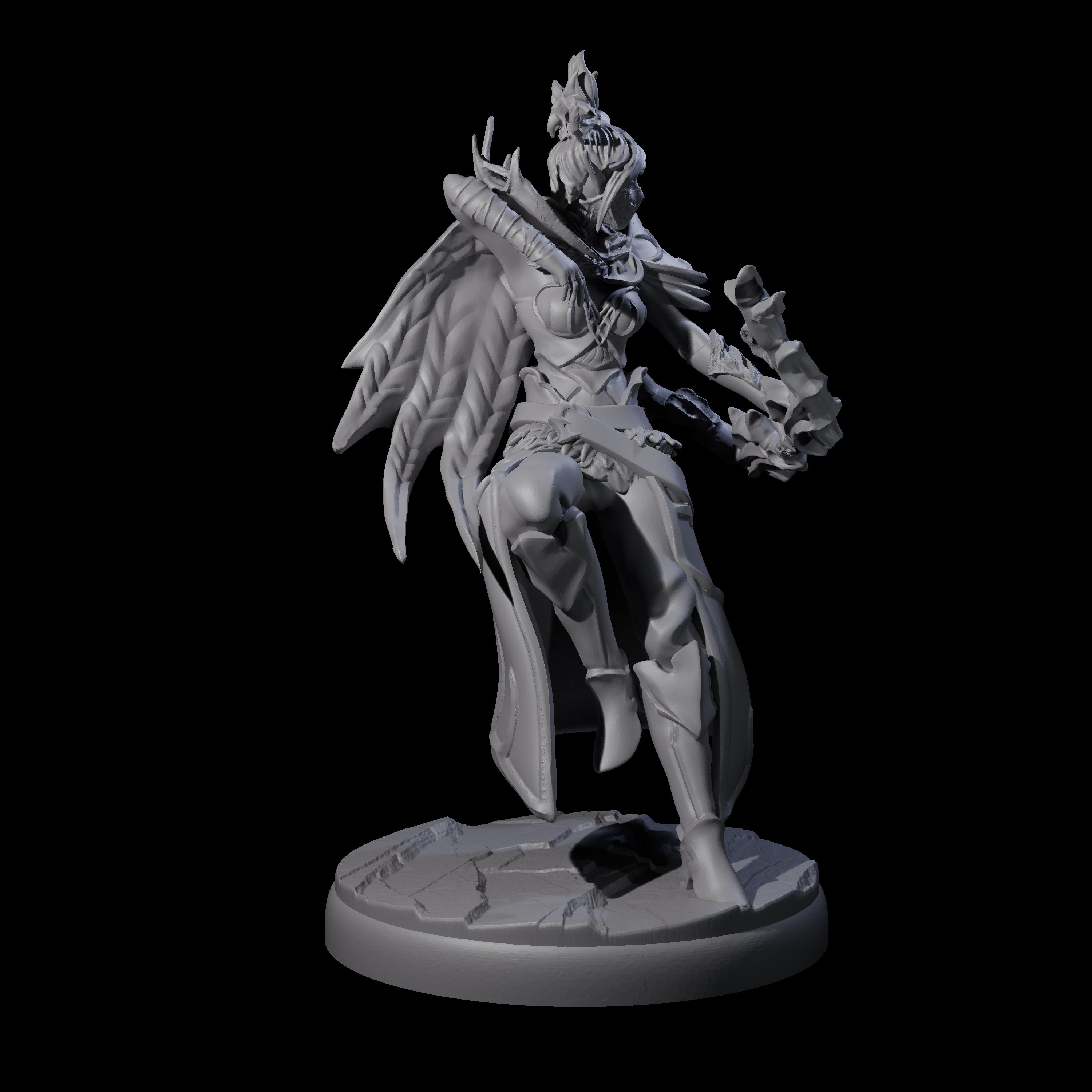 Roaming Dark Elf Ranger F Miniature for Dungeons and Dragons, Pathfinder or other TTRPGs