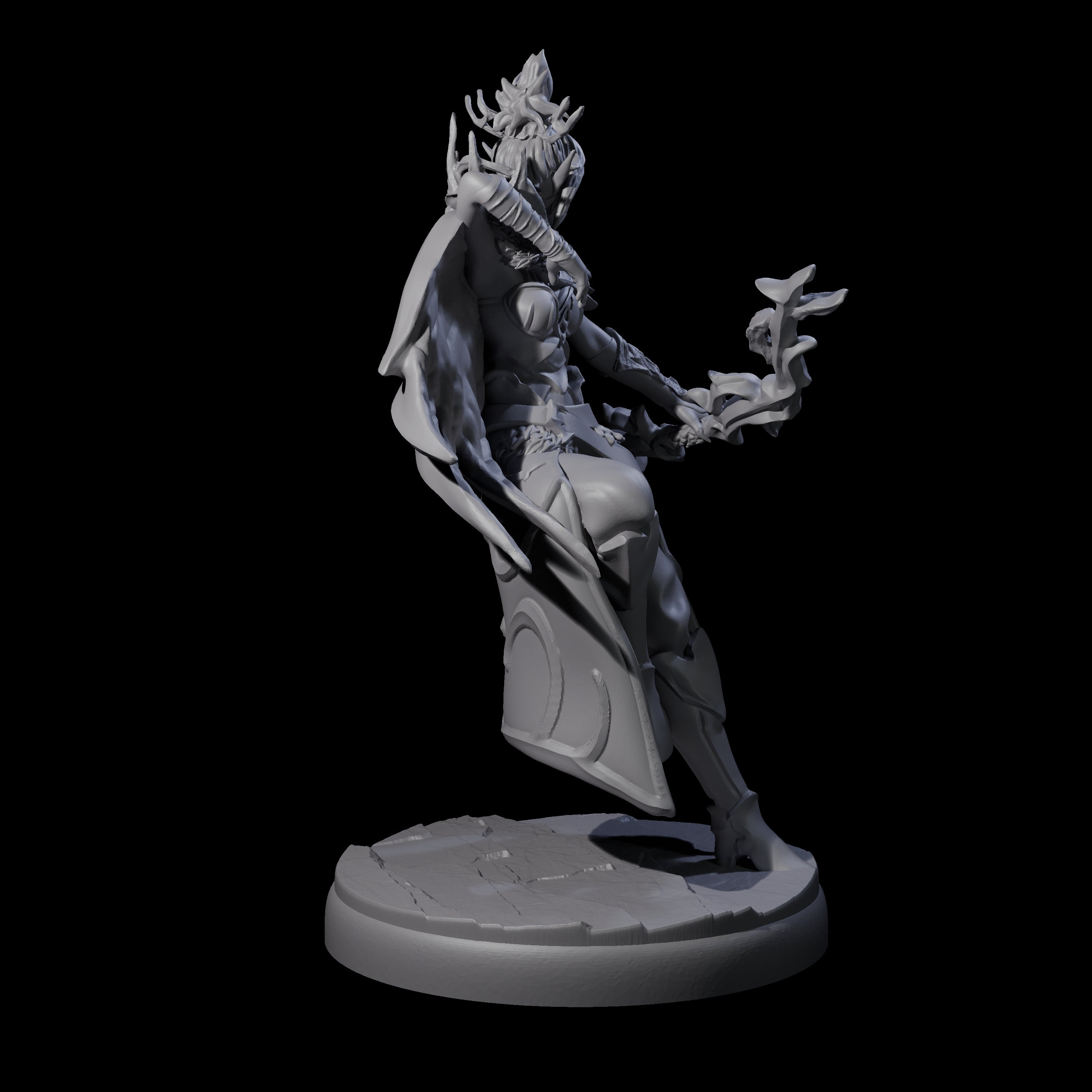 Roaming Dark Elf Ranger F Miniature for Dungeons and Dragons, Pathfinder or other TTRPGs