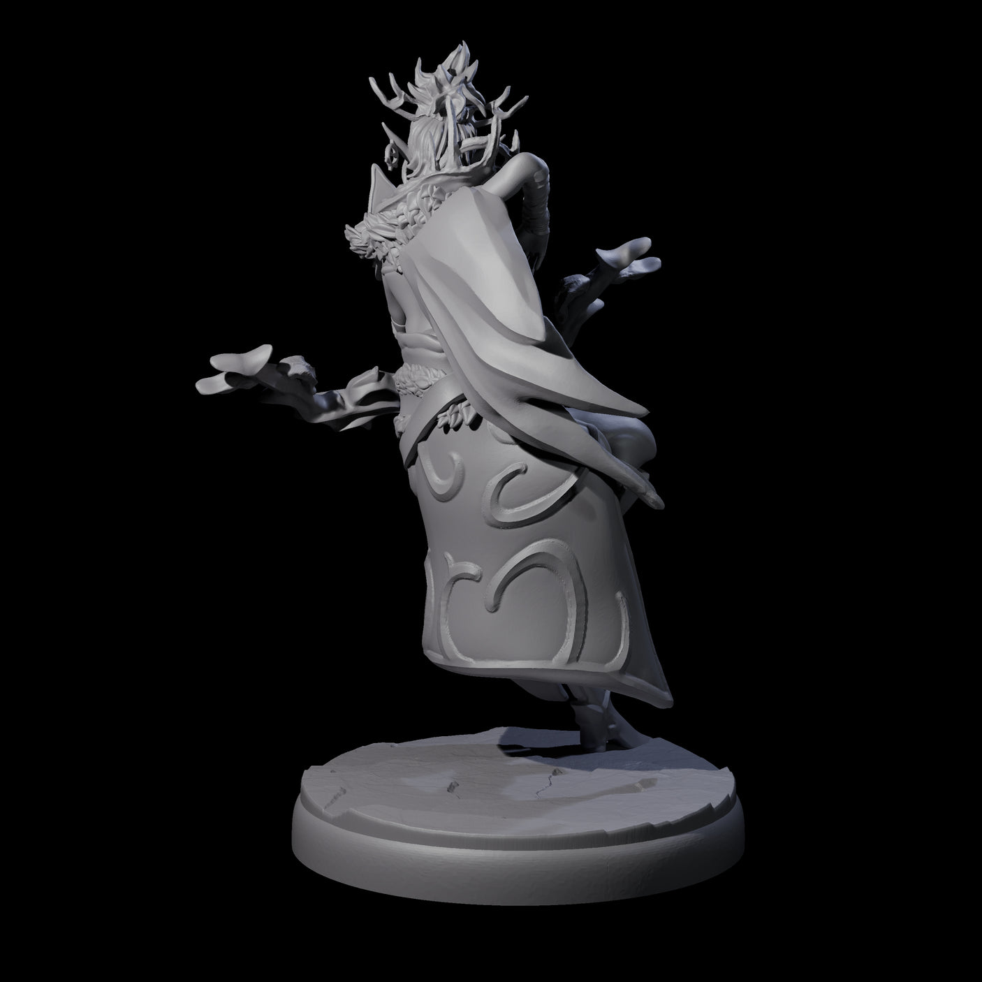 Roaming Dark Elf Ranger F Miniature for Dungeons and Dragons, Pathfinder or other TTRPGs