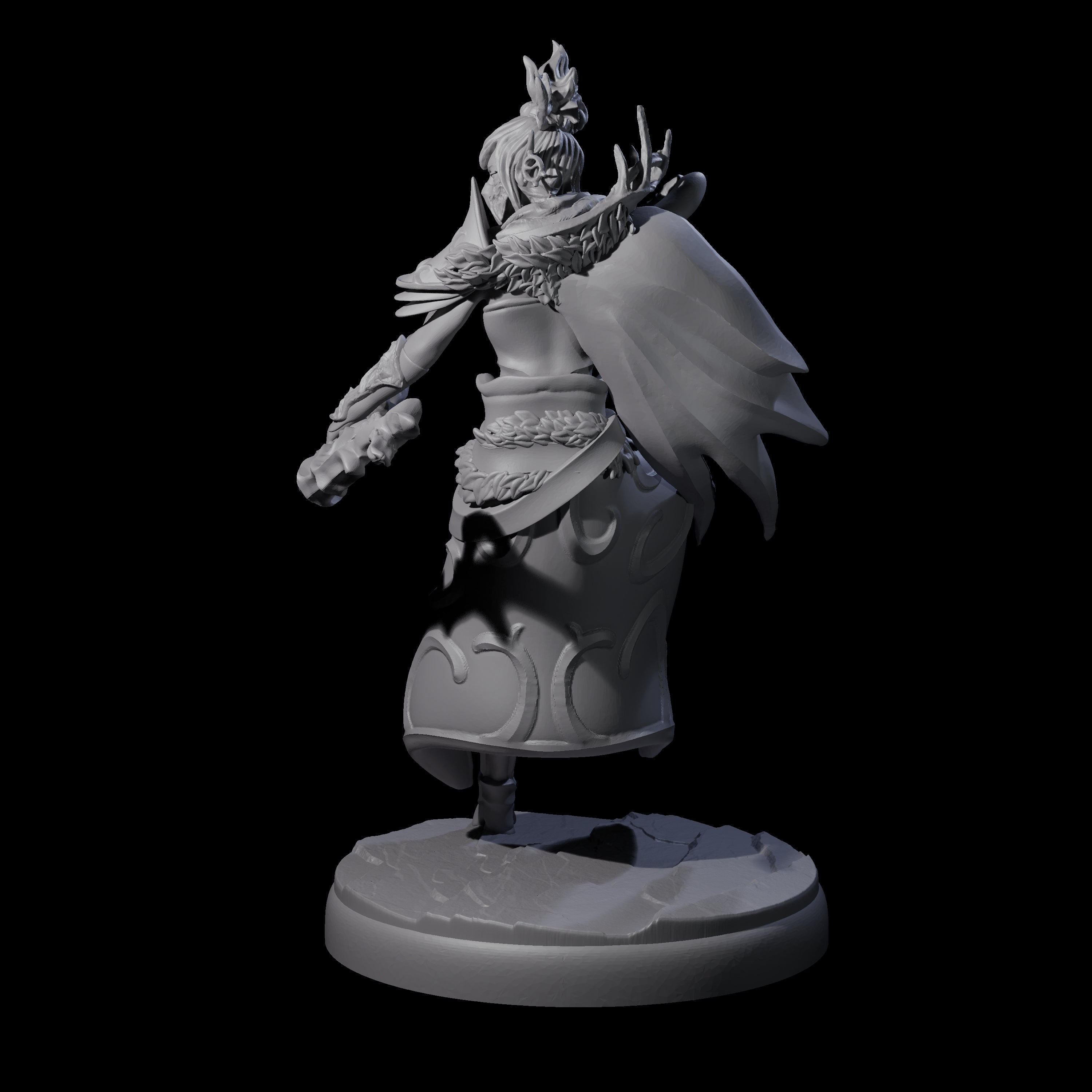 Roaming Dark Elf Ranger F Miniature for Dungeons and Dragons, Pathfinder or other TTRPGs