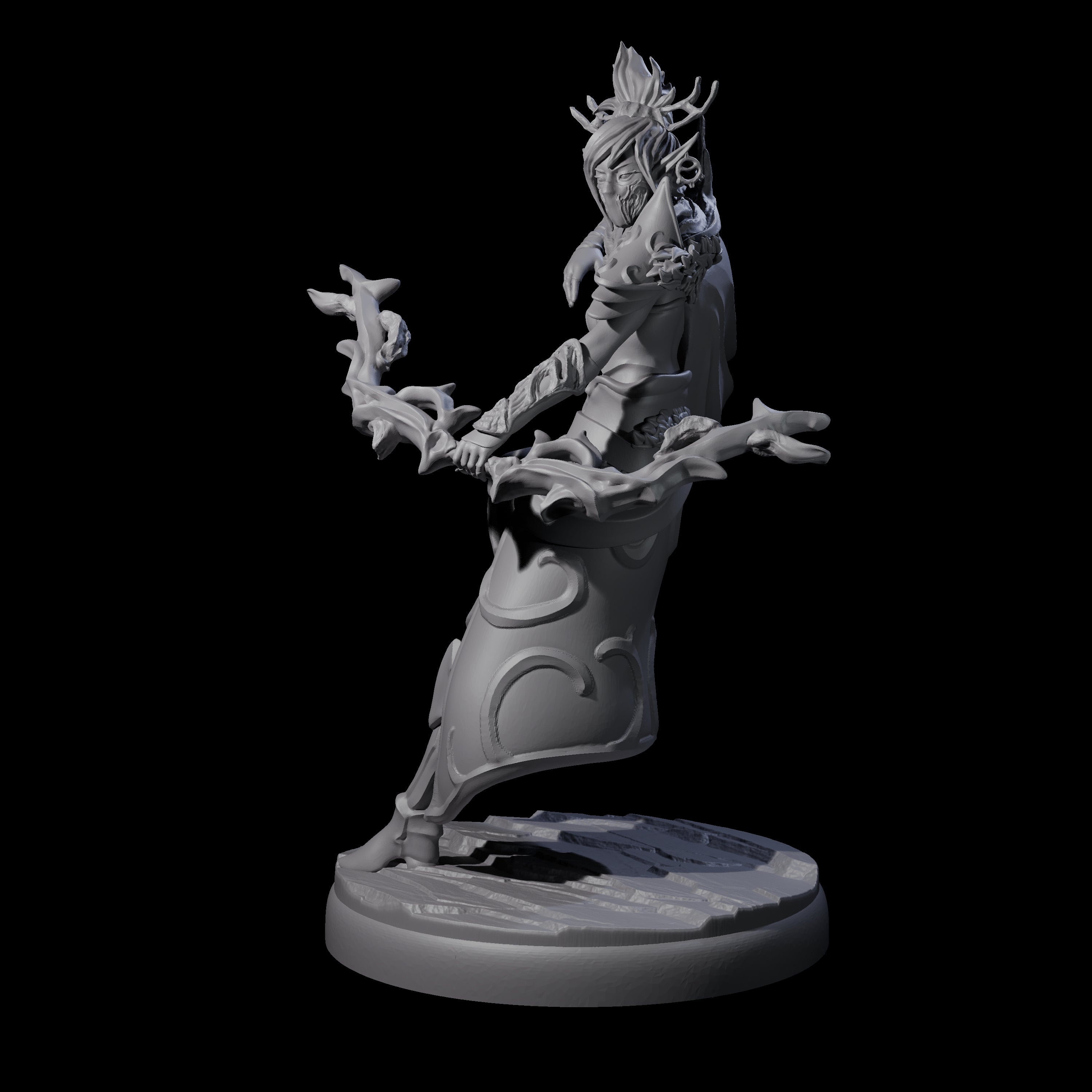 Roaming Dark Elf Ranger F Miniature for Dungeons and Dragons, Pathfinder or other TTRPGs