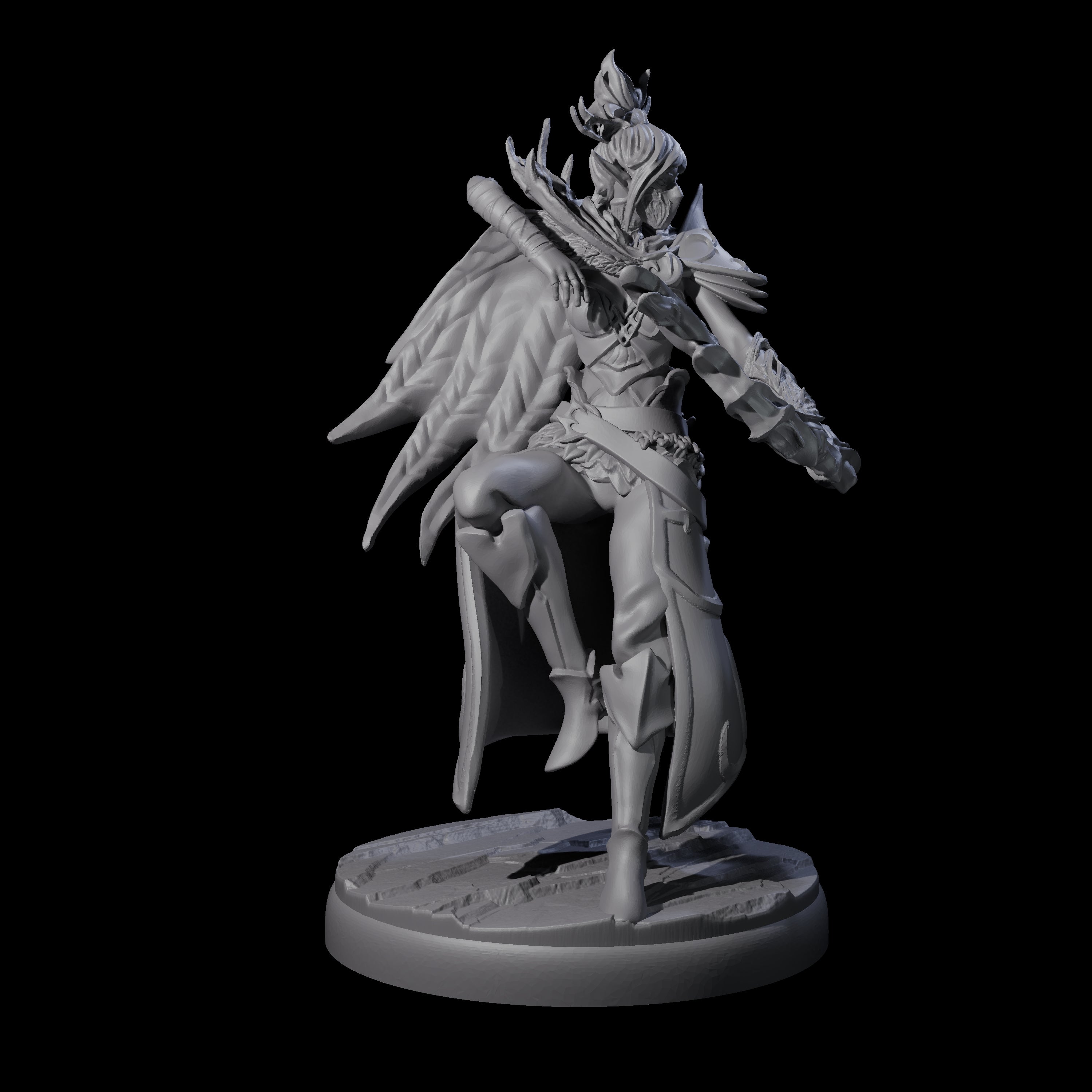 Roaming Dark Elf Ranger F Miniature for Dungeons and Dragons, Pathfinder or other TTRPGs
