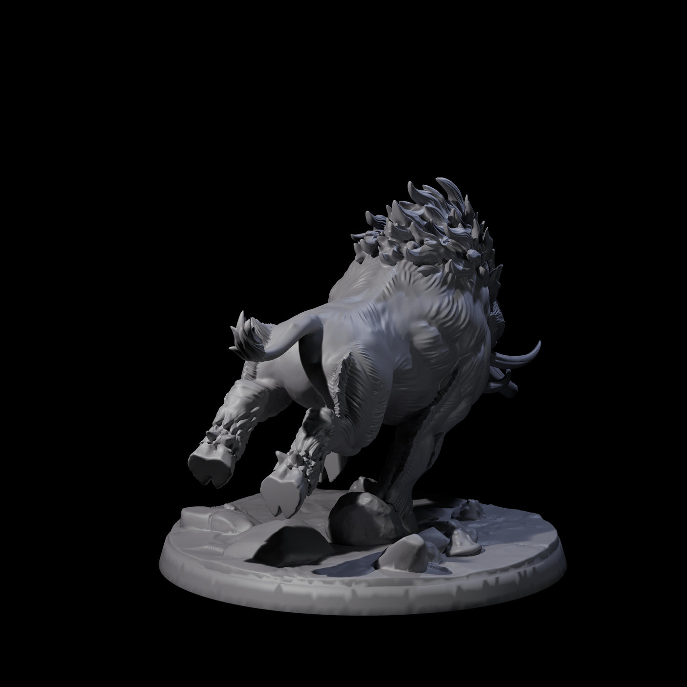 Roaming Giant Hog A Miniature for Dungeons and Dragons, Pathfinder or other TTRPGs