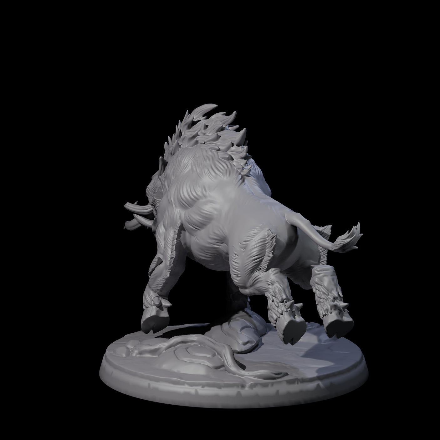 Roaming Giant Hog B Miniature for Dungeons and Dragons, Pathfinder or other TTRPGs