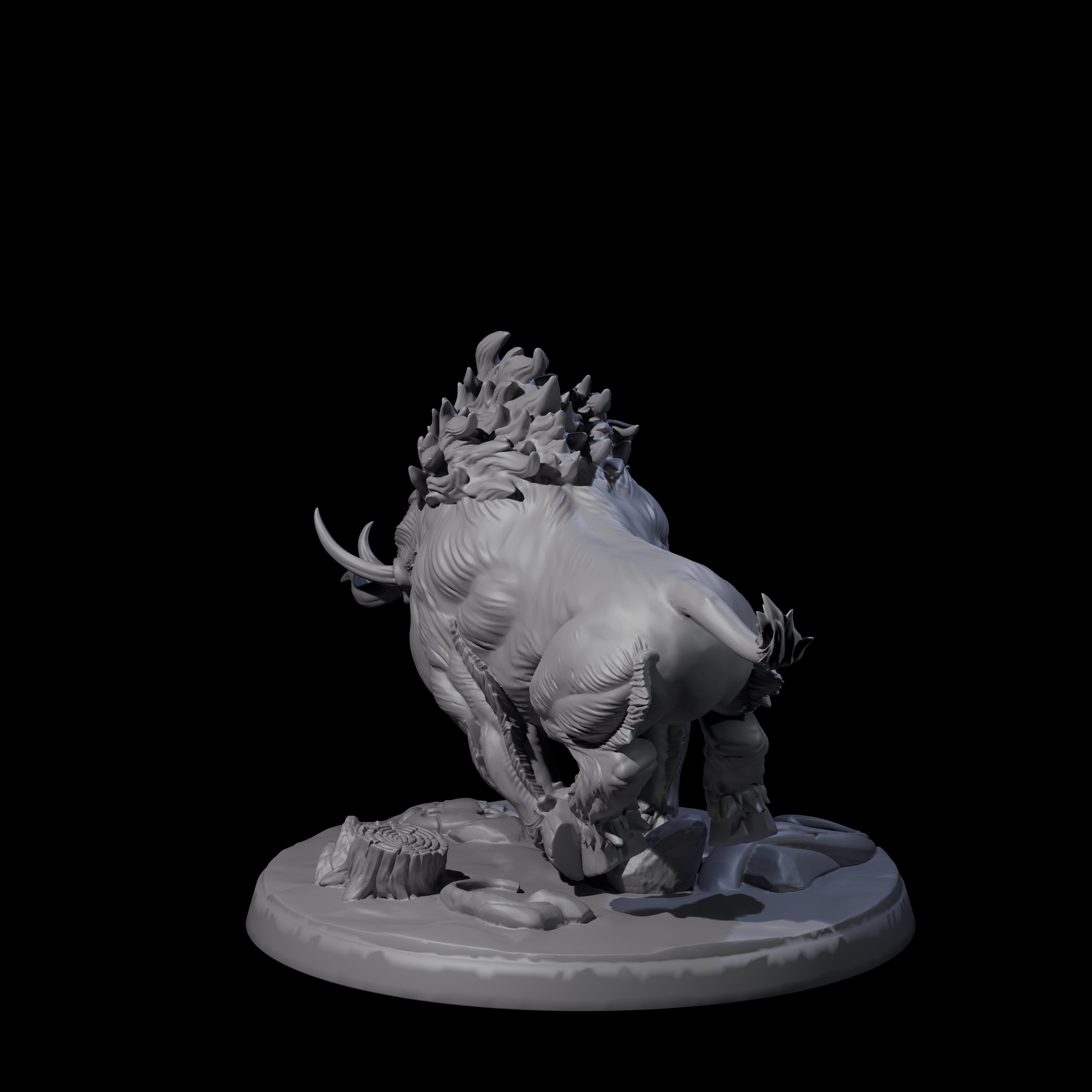 Roaming Giant Hog C Miniature for Dungeons and Dragons, Pathfinder or other TTRPGs