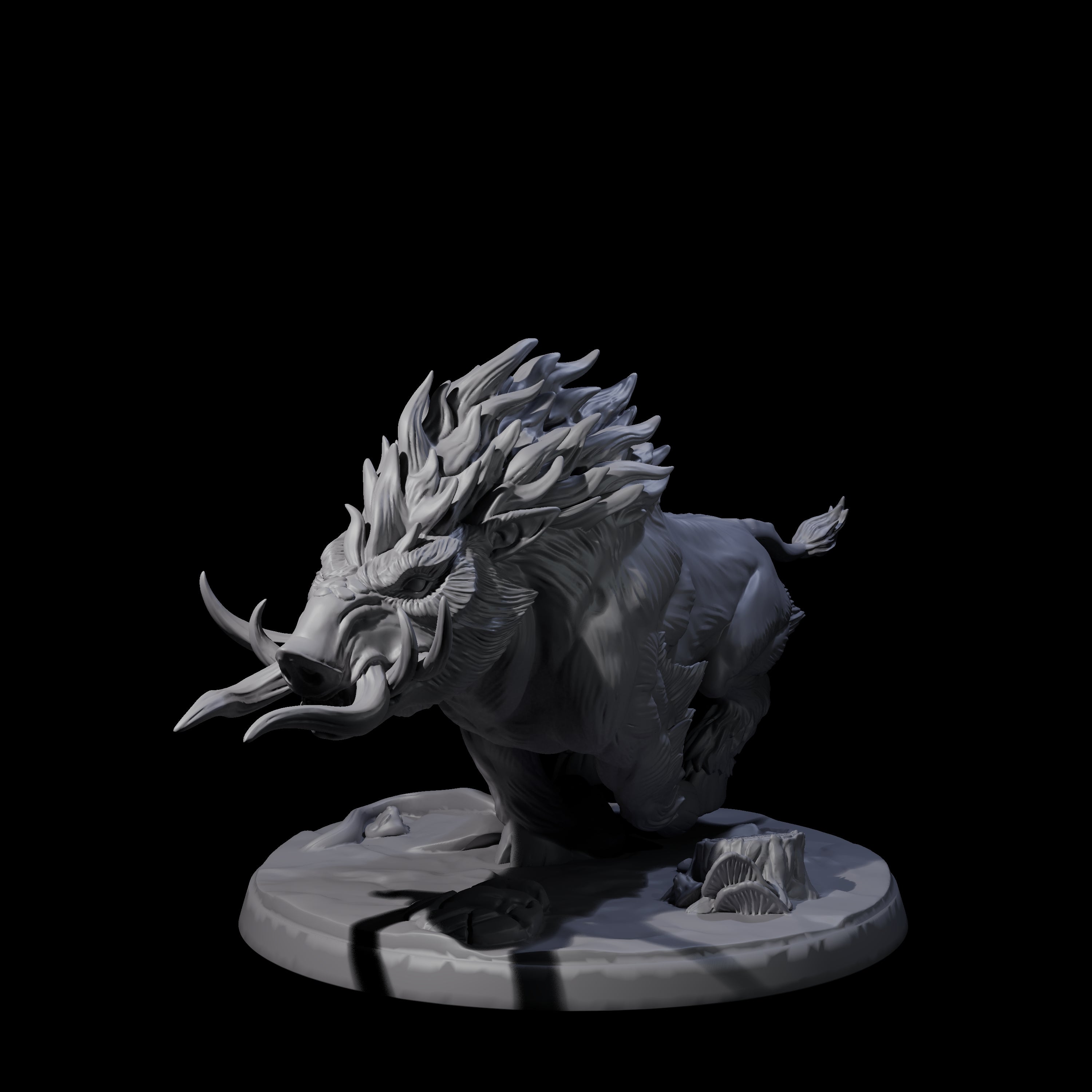 Roaming Giant Hog C Miniature for Dungeons and Dragons, Pathfinder or other TTRPGs