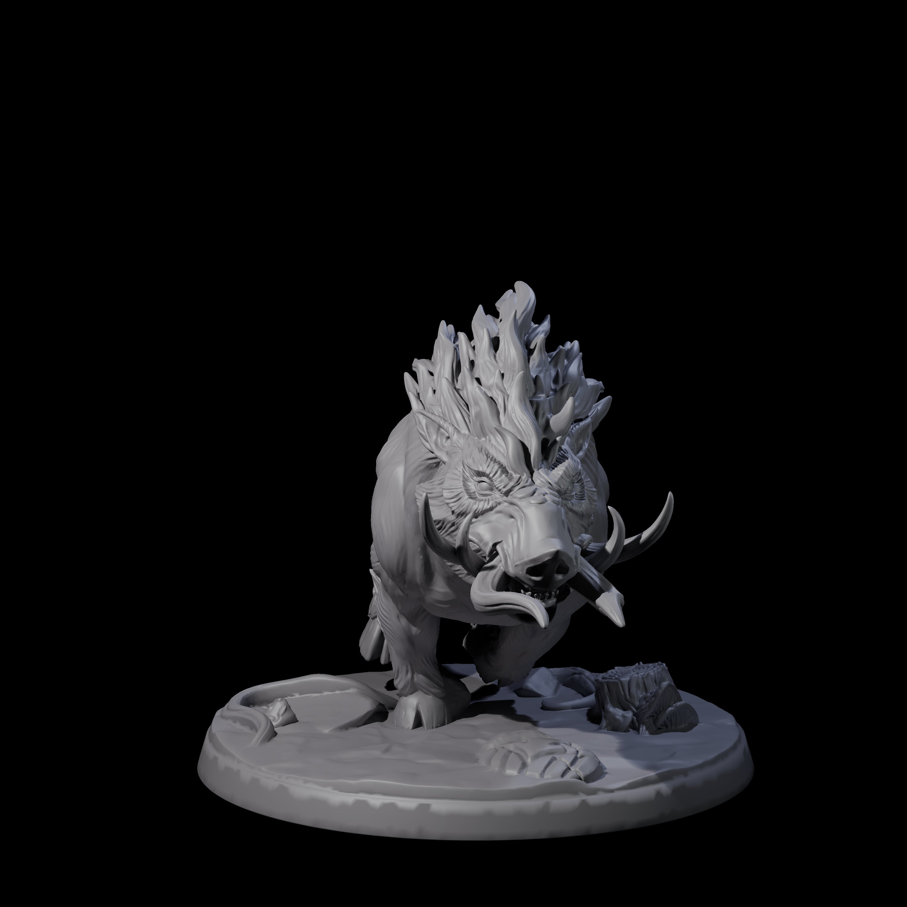 Roaming Giant Hog C Miniature for Dungeons and Dragons, Pathfinder or other TTRPGs