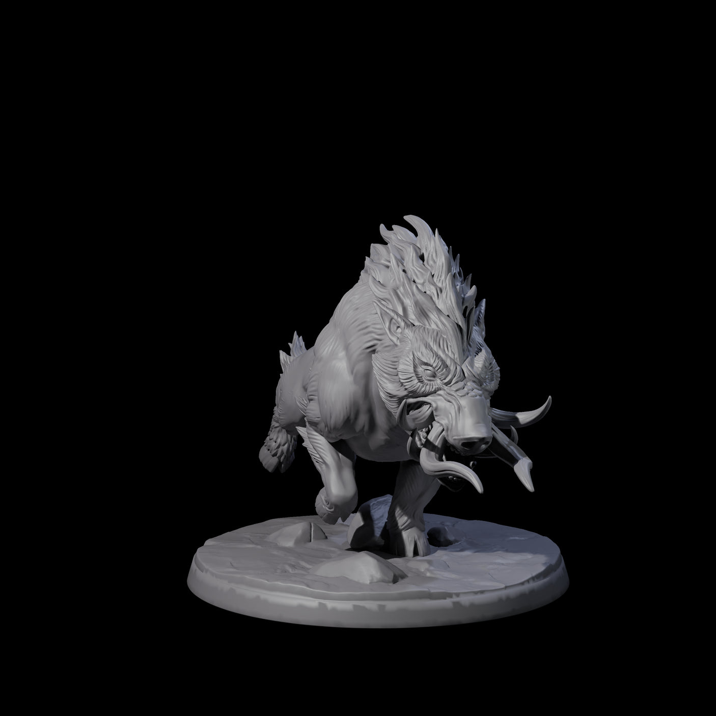 Roaming Giant Hog D Miniature for Dungeons and Dragons, Pathfinder or other TTRPGs
