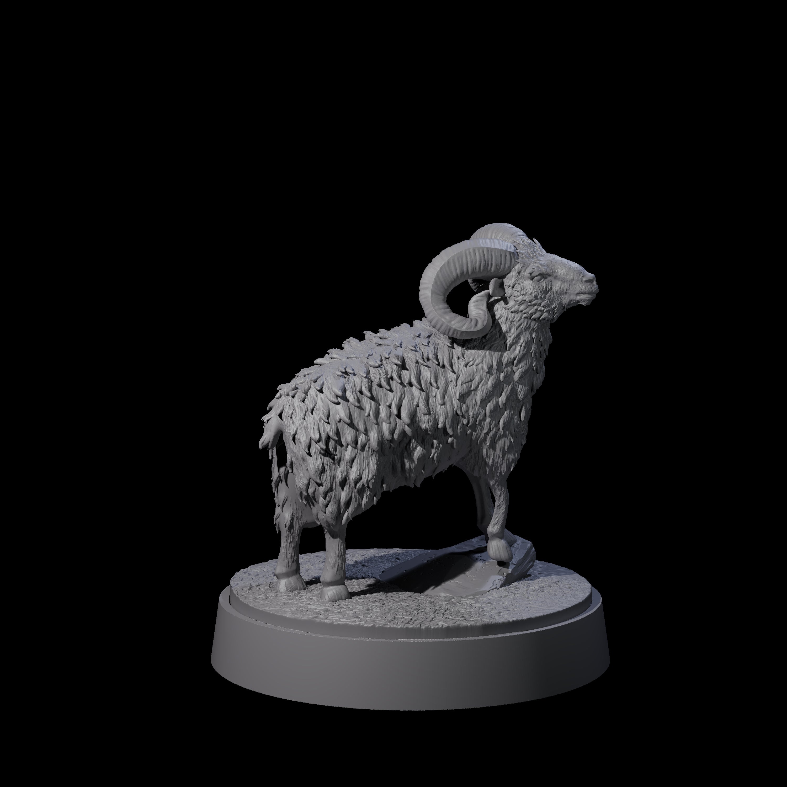 Roaming Ram Miniature for Dungeons and Dragons, Pathfinder or other TTRPGs