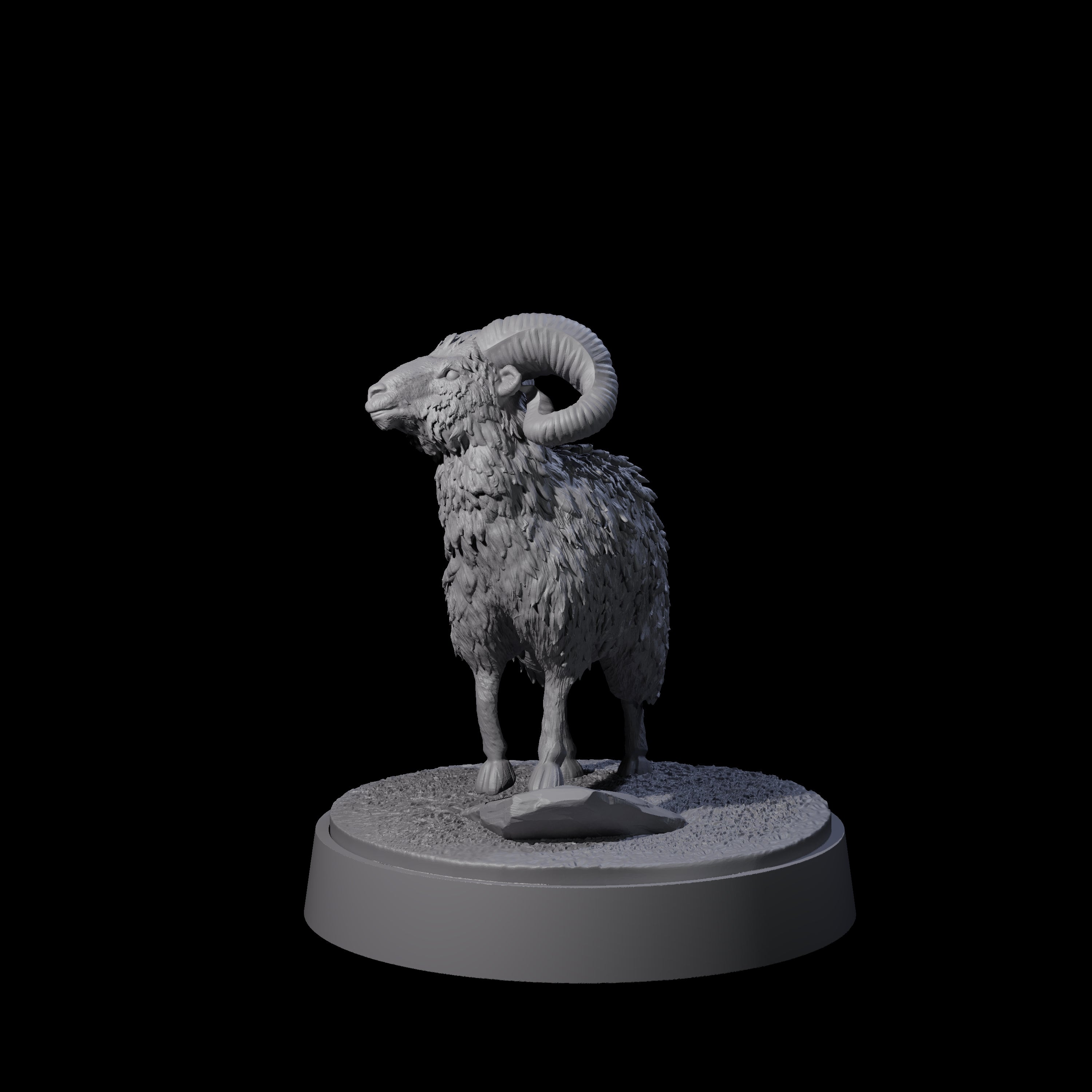 Roaming Ram Miniature for Dungeons and Dragons, Pathfinder or other TTRPGs
