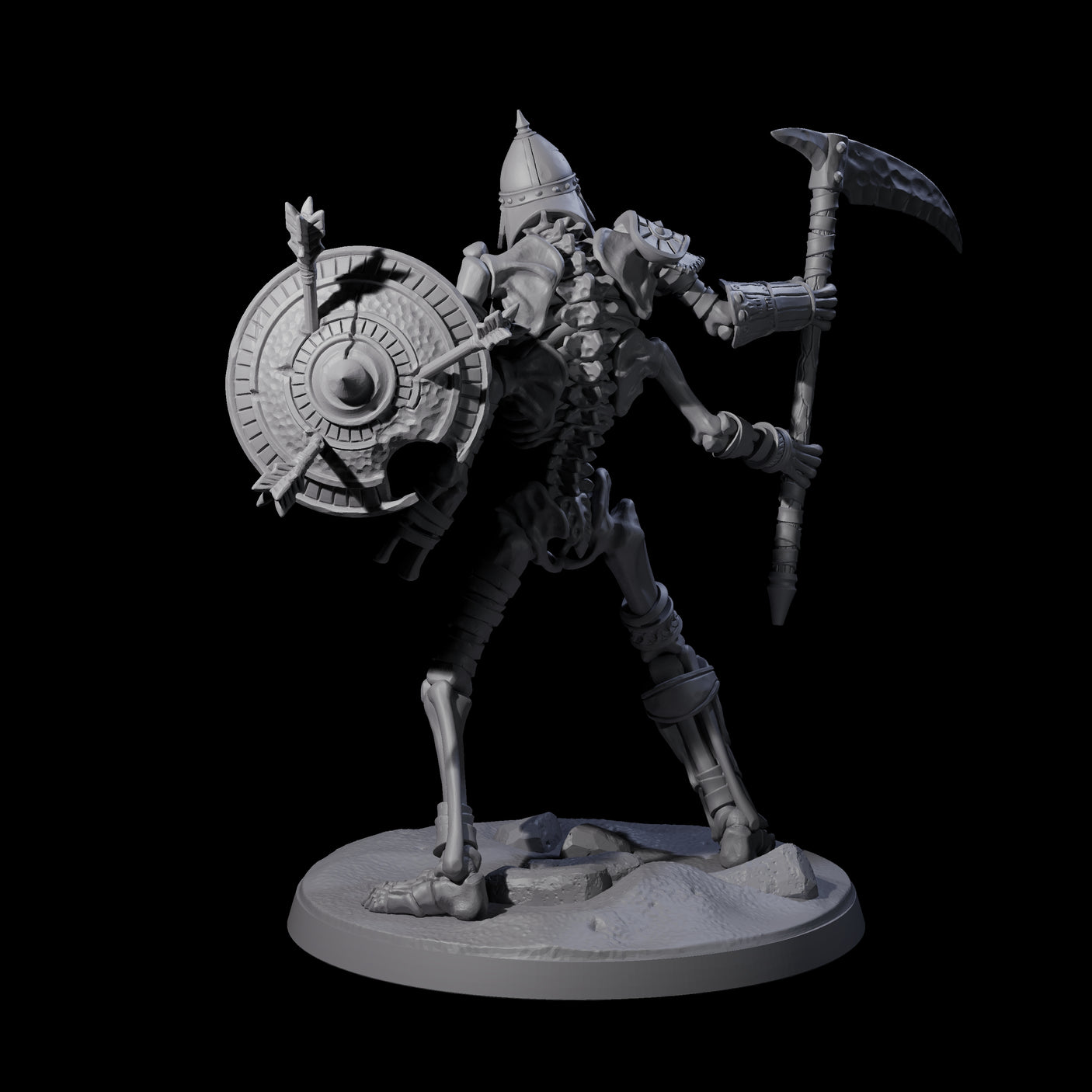 Roaming Skeletal Hulk B Miniature for Dungeons and Dragons, Pathfinder or other TTRPGs