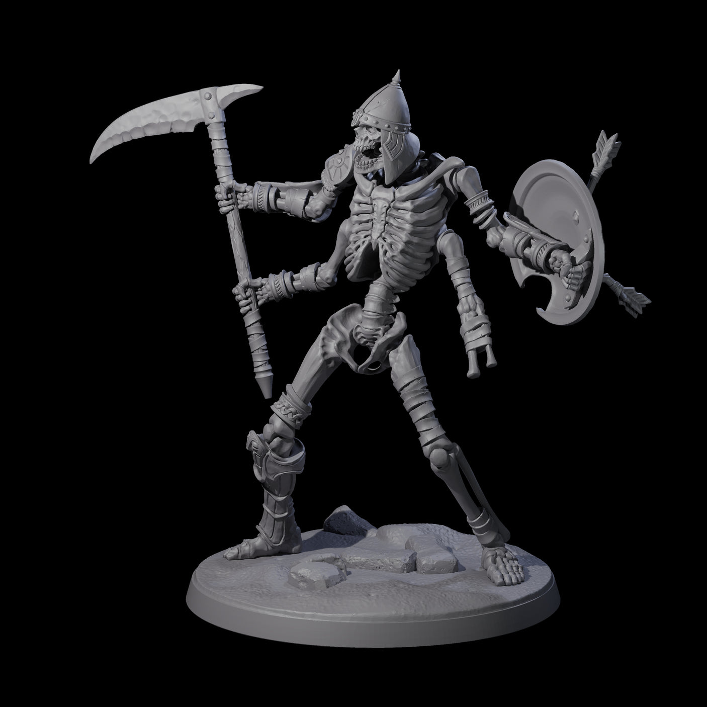 Roaming Skeletal Hulk B Miniature for Dungeons and Dragons, Pathfinder or other TTRPGs