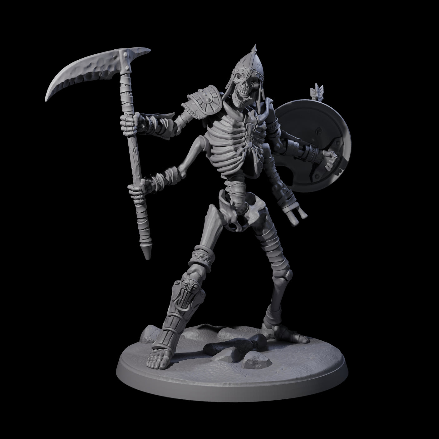 Roaming Skeletal Hulk B Miniature for Dungeons and Dragons, Pathfinder or other TTRPGs
