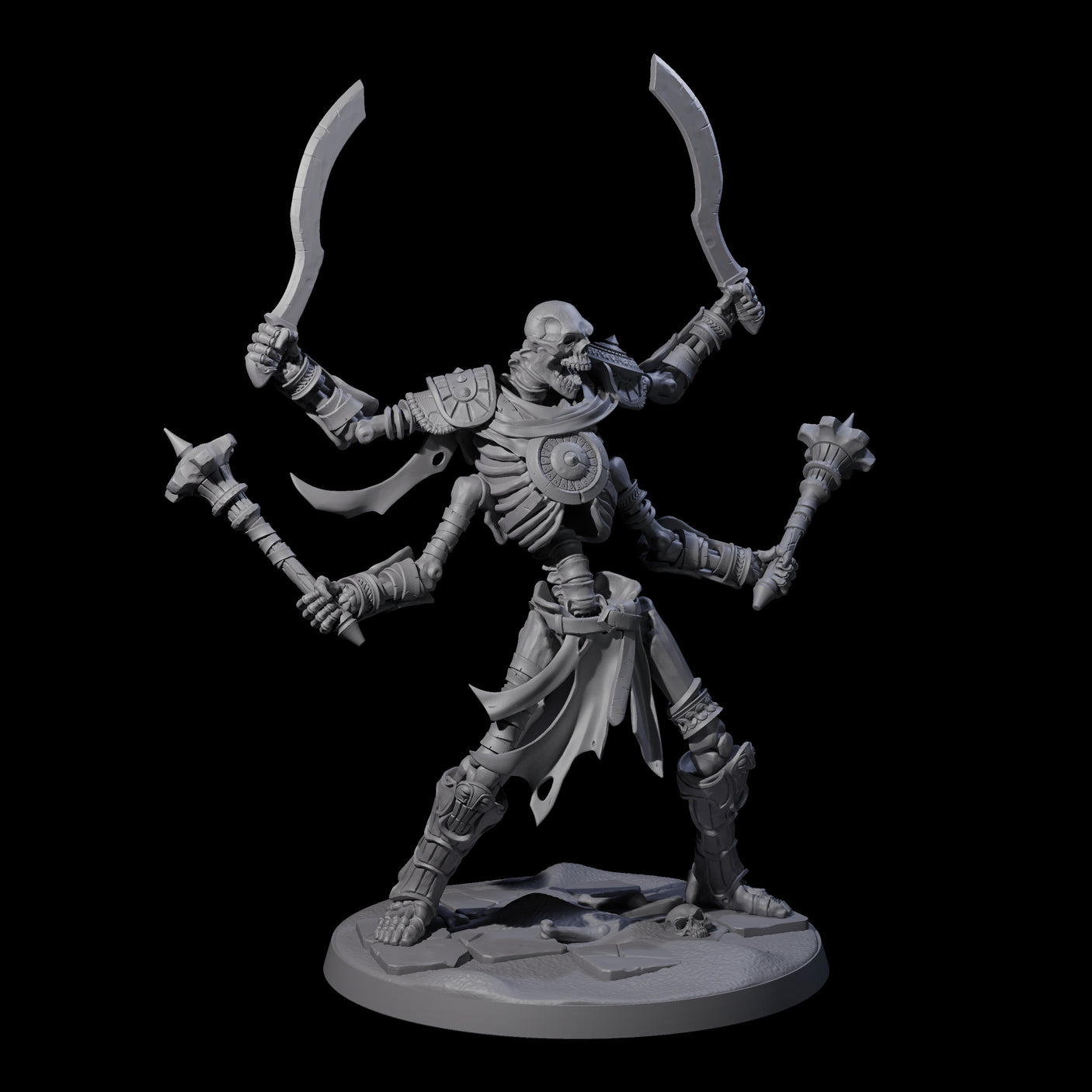 Roaming Skeletal Hulk C Miniature for Dungeons and Dragons, Pathfinder or other TTRPGs