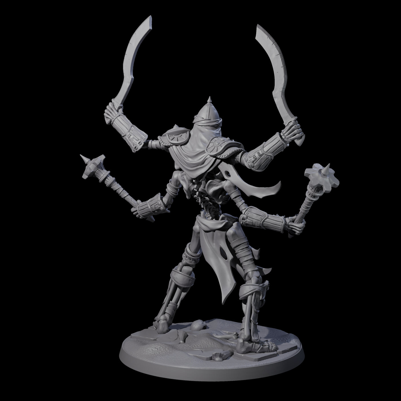 Roaming Skeletal Hulk C Miniature for Dungeons and Dragons, Pathfinder or other TTRPGs