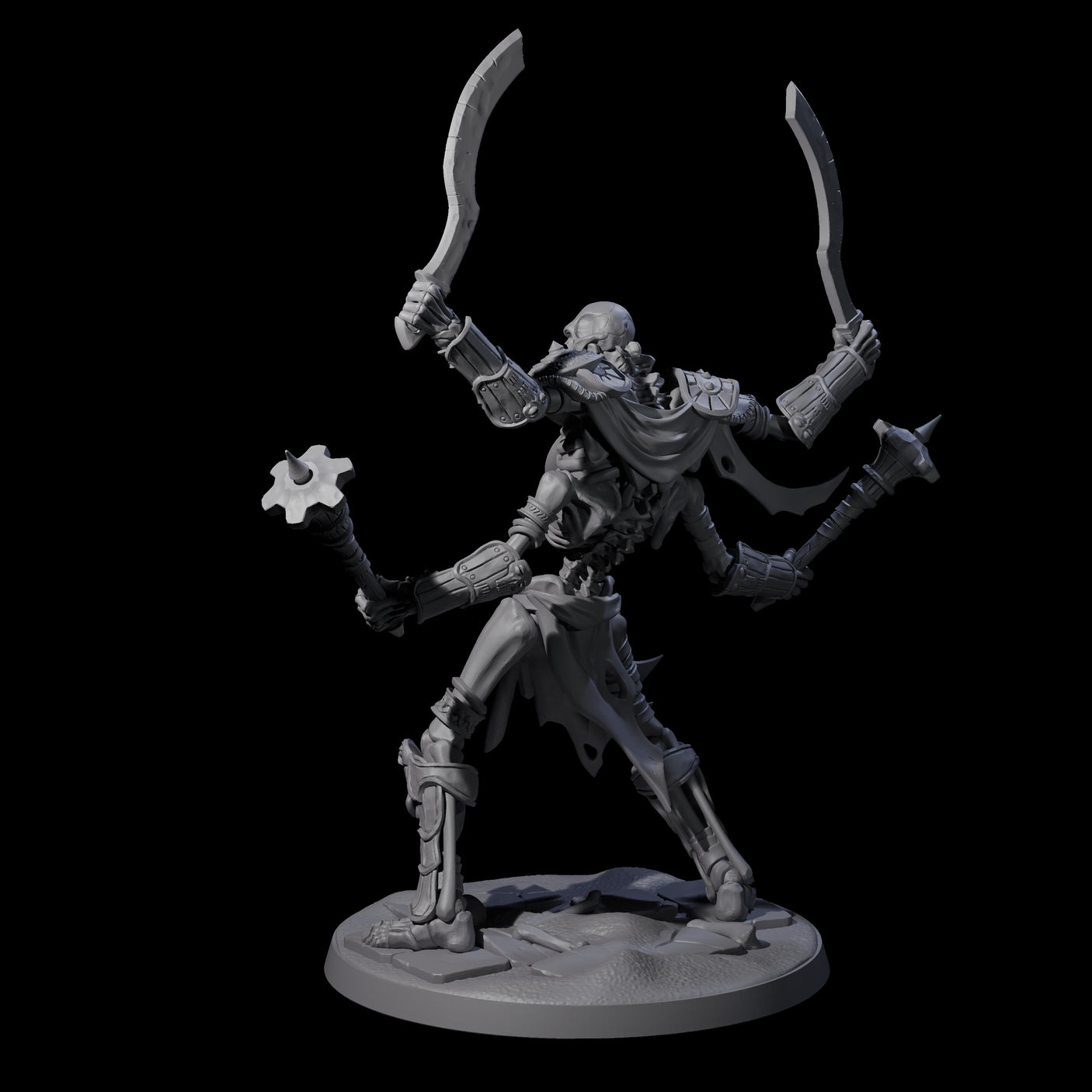 Roaming Skeletal Hulk C Miniature for Dungeons and Dragons, Pathfinder or other TTRPGs
