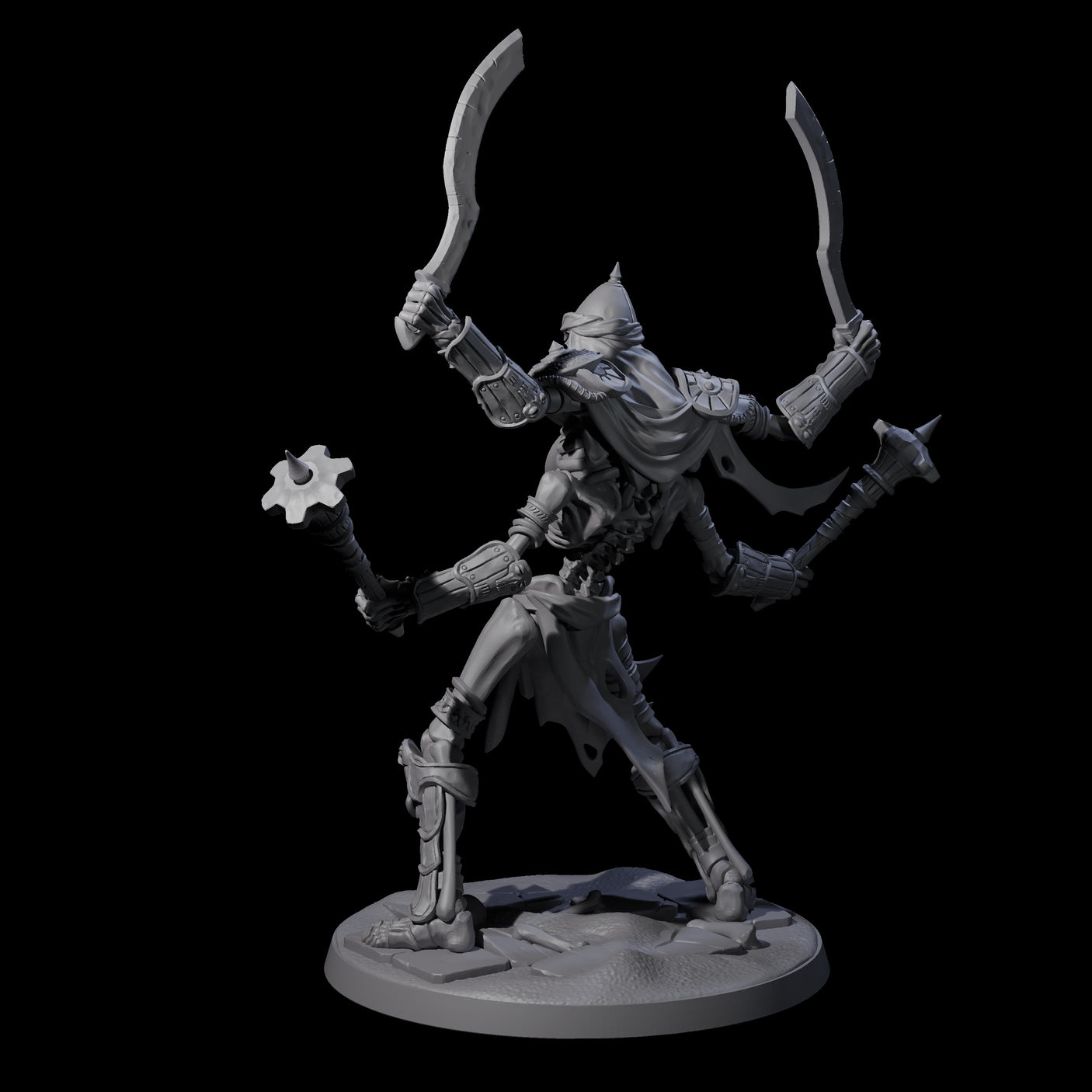 Roaming Skeletal Hulk C Miniature for Dungeons and Dragons, Pathfinder or other TTRPGs