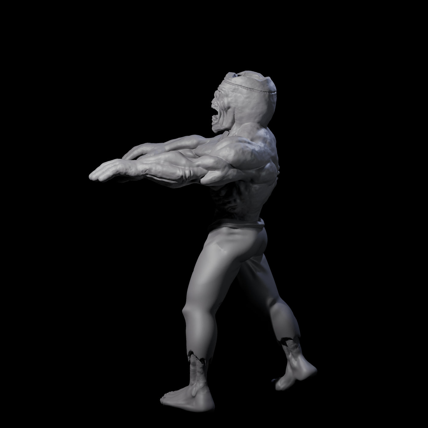 Roaming Zombie A Miniature for Dungeons and Dragons, Pathfinder or other TTRPGs