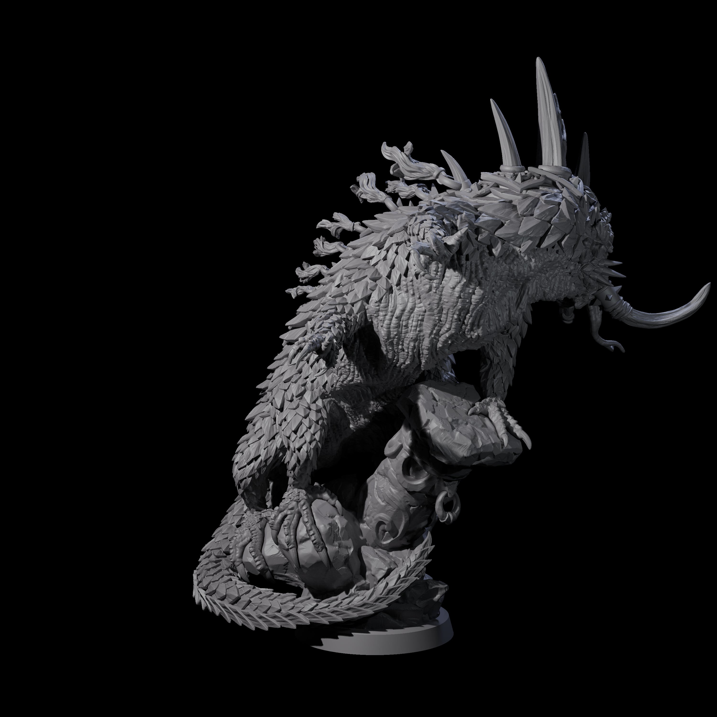 Roaring Basilisk King Miniature for Dungeons and Dragons, Pathfinder or other TTRPGs